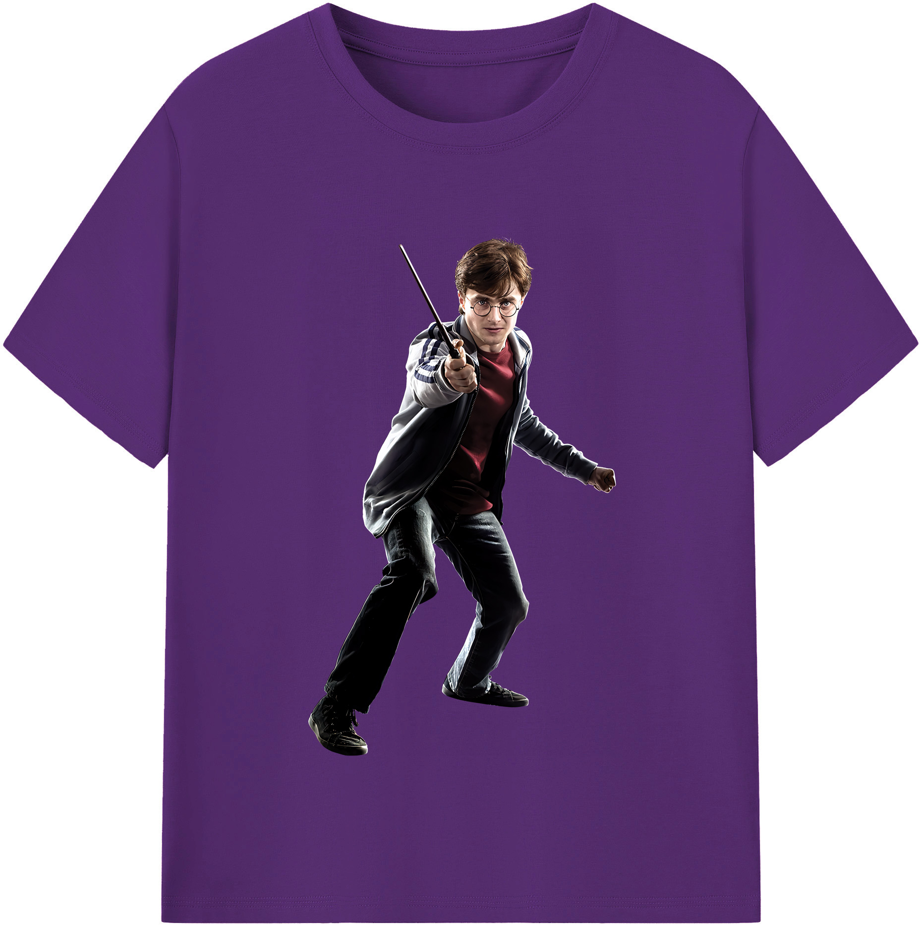 （画像用） Harry Potter ハリー・ポッターシリーズ 綿100％半袖Tシャツ（フロントプリント）