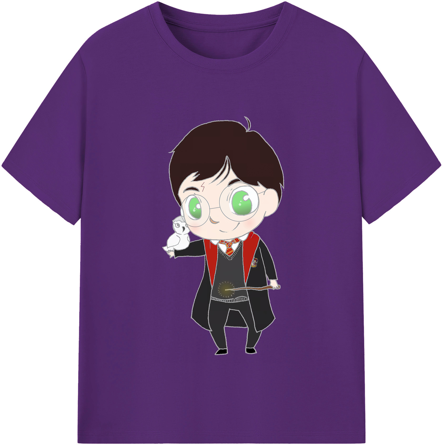 （画像用） Harry Potter ハリー・ポッターシリーズ 綿100％半袖Tシャツ（フロントプリント）