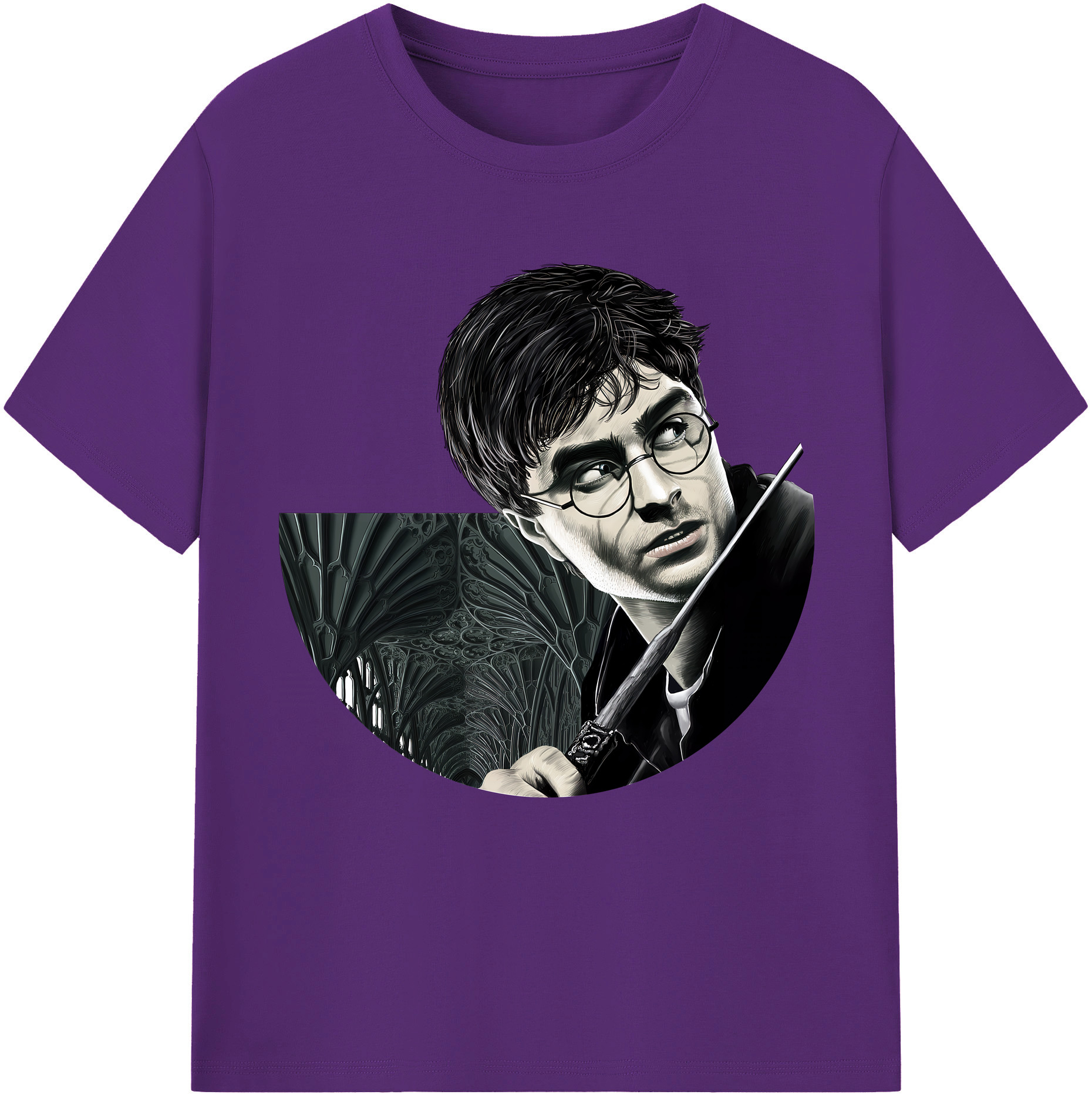（画像用） Harry Potter ハリー・ポッターシリーズ 綿100％半袖Tシャツ（フロントプリント）