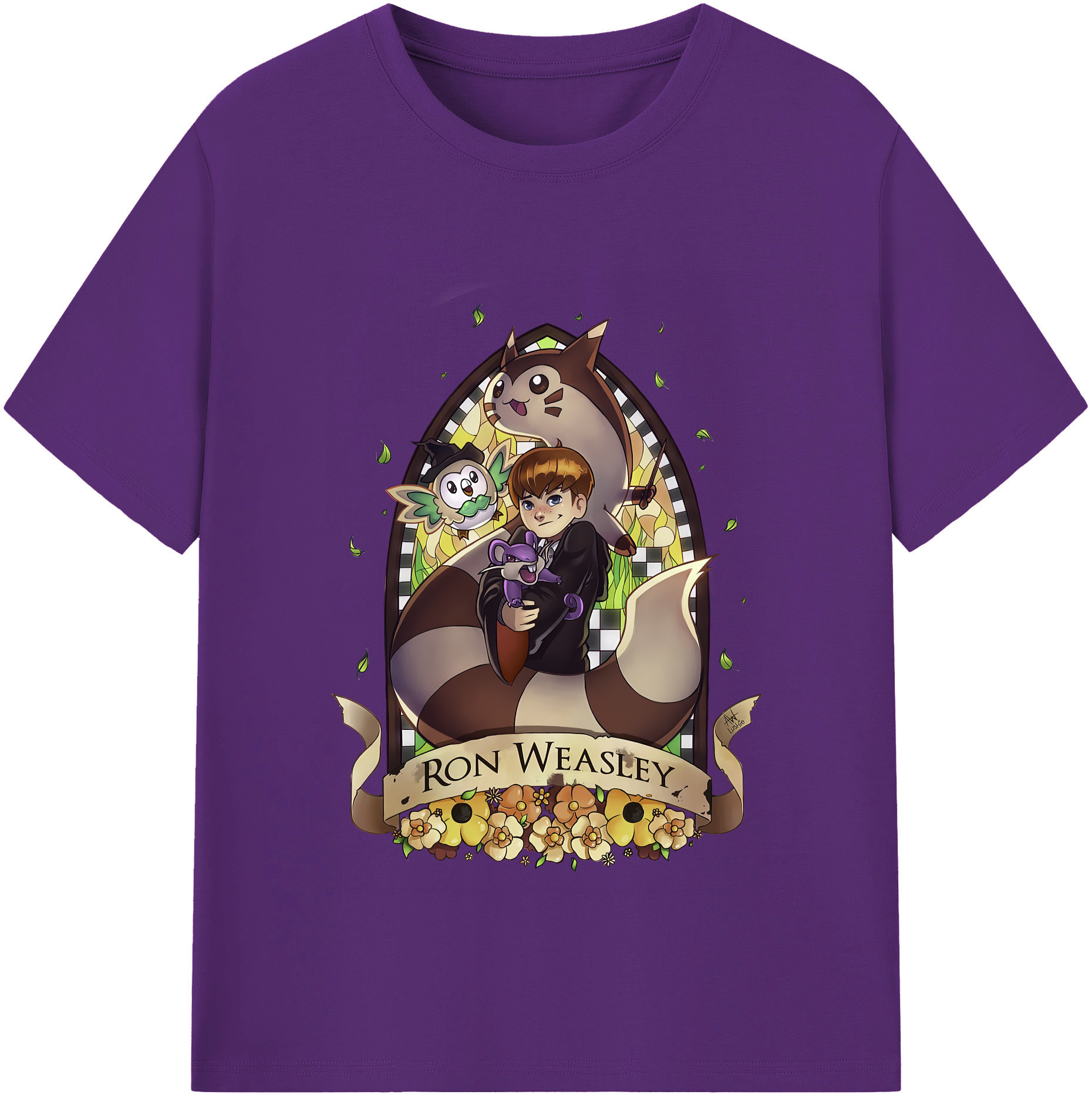 （画像用） Harry Potter ハリー・ポッターシリーズ 綿100％半袖Tシャツ（フロントプリント）