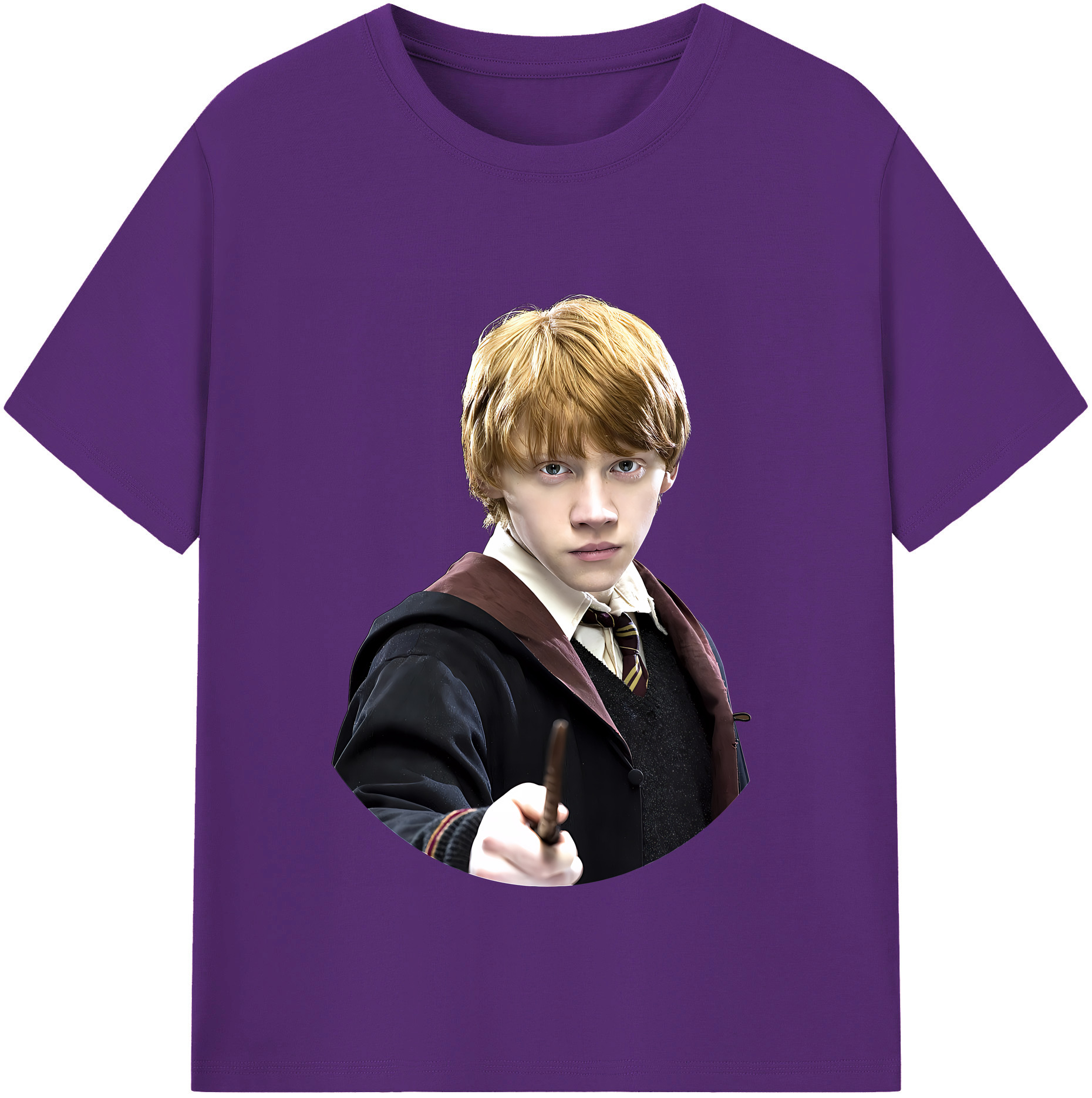 （画像用） Harry Potter ハリー・ポッターシリーズ 綿100％半袖Tシャツ（フロントプリント）
