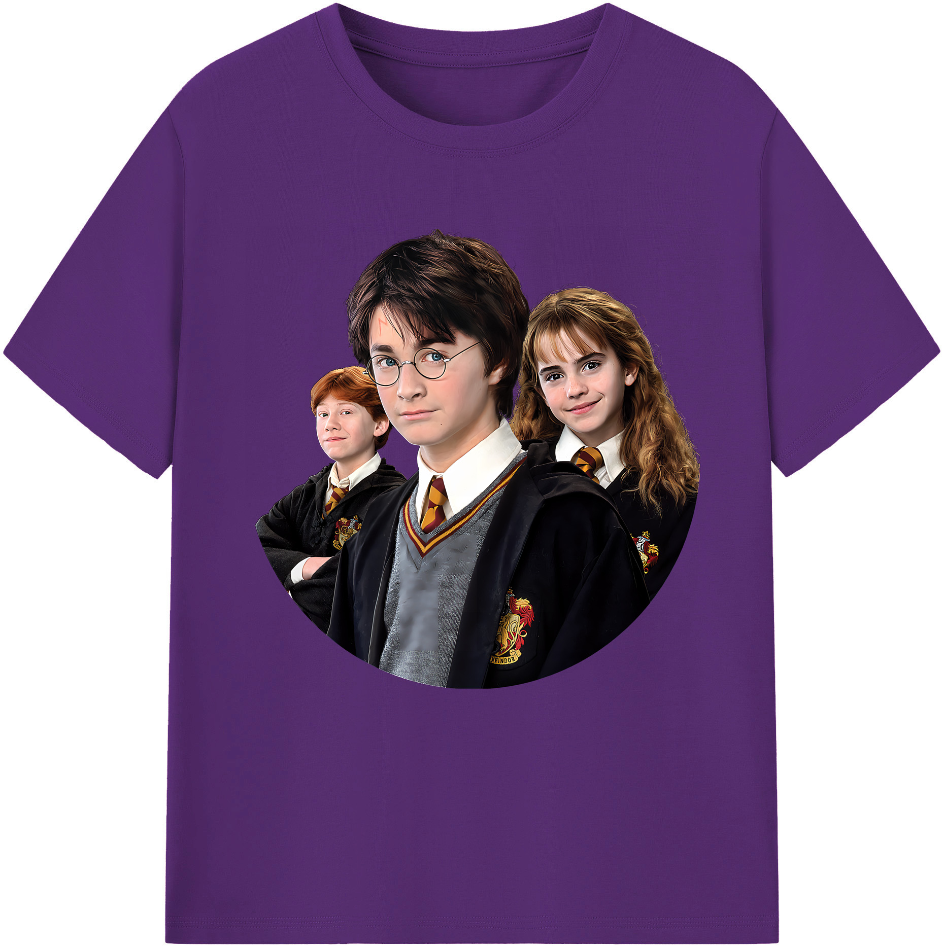 （画像用） Harry Potter ハリー・ポッターシリーズ 綿100％半袖Tシャツ（フロントプリント）