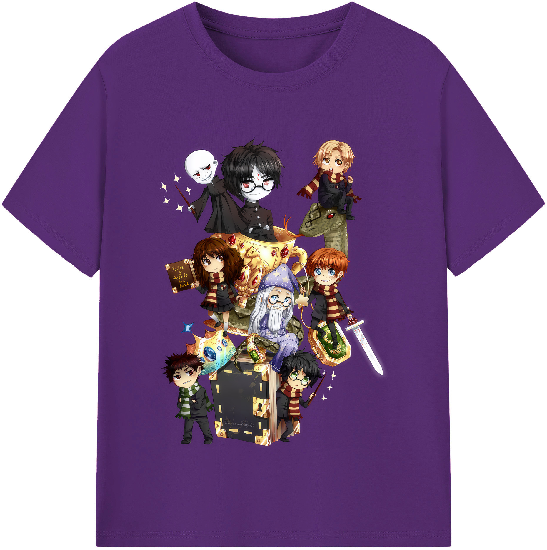 （画像用） Harry Potter ハリー・ポッターシリーズ 綿100％半袖Tシャツ（フロントプリント）