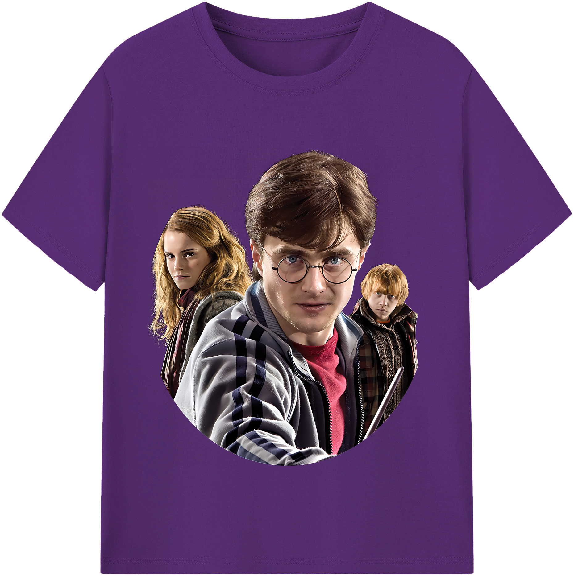 （画像用） Harry Potter ハリー・ポッターシリーズ 綿100％半袖Tシャツ（フロントプリント）