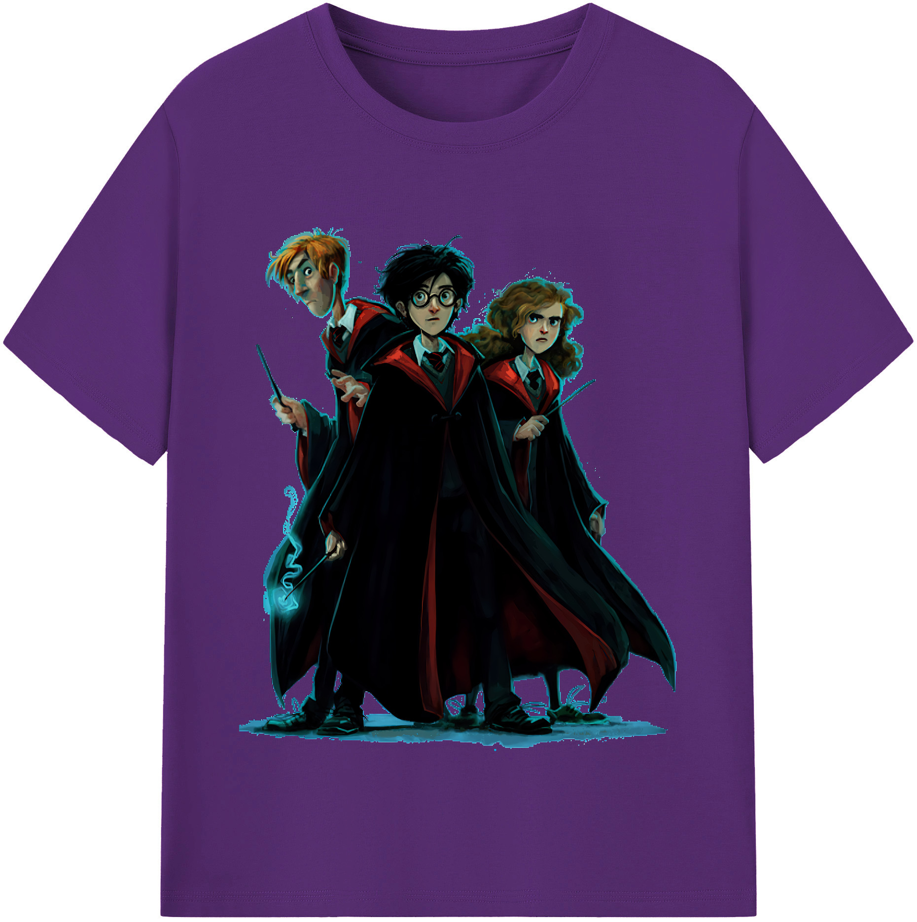 （画像用） Harry Potter ハリー・ポッターシリーズ 綿100％半袖Tシャツ（フロントプリント）