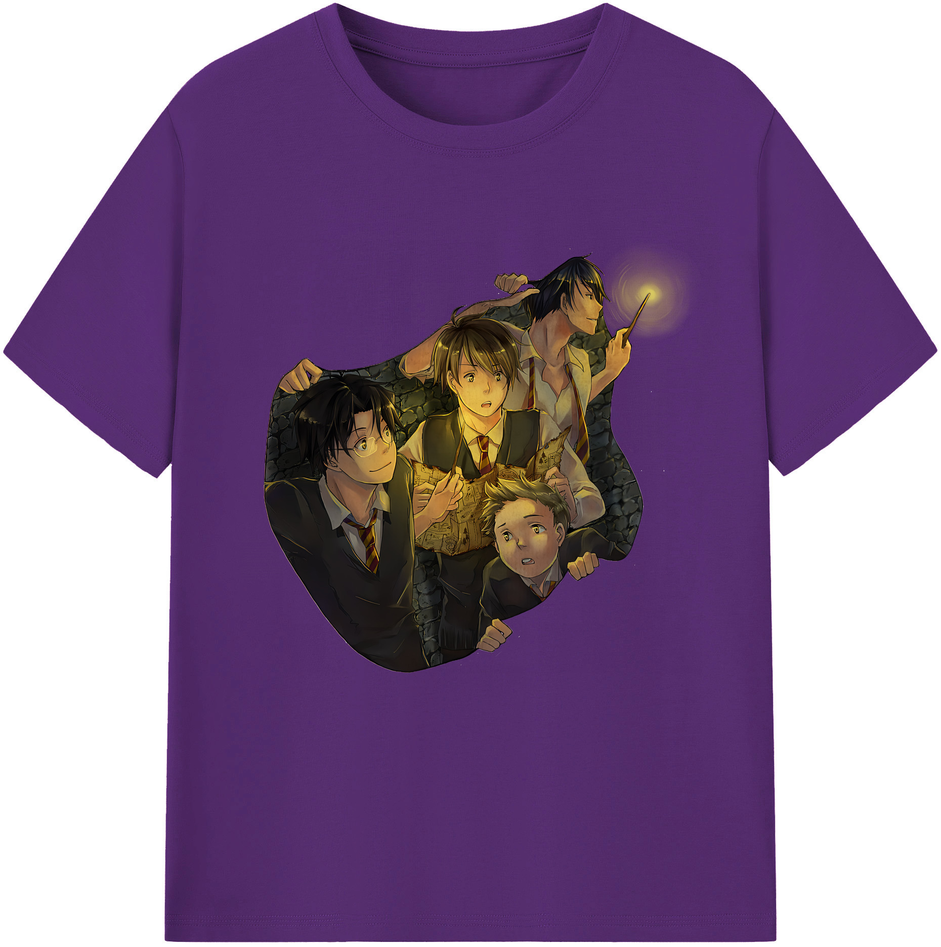 （画像用） Harry Potter ハリー・ポッターシリーズ 綿100％半袖Tシャツ（フロントプリント）