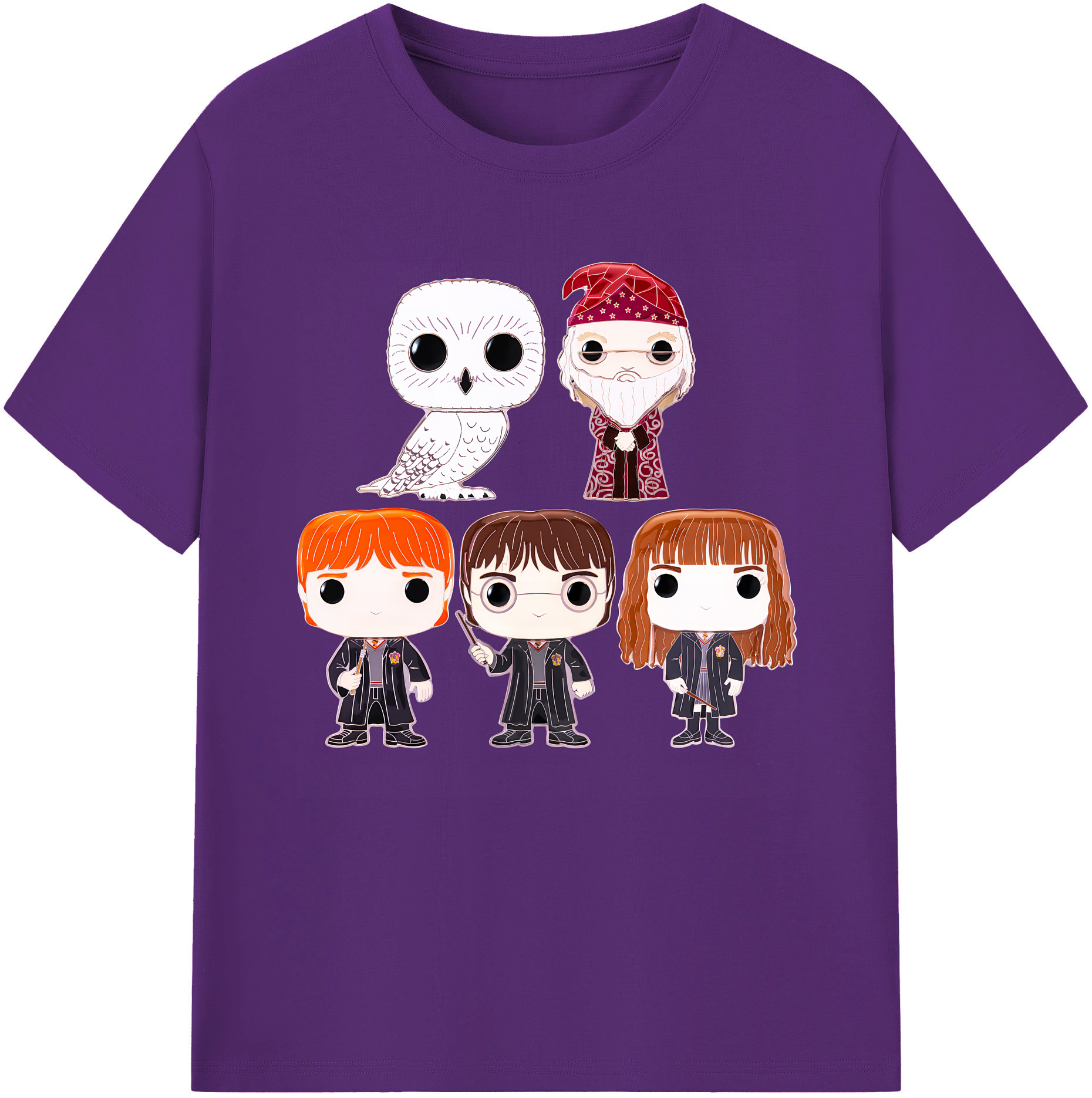 （画像用） Harry Potter ハリー・ポッターシリーズ 綿100％半袖Tシャツ（フロントプリント）