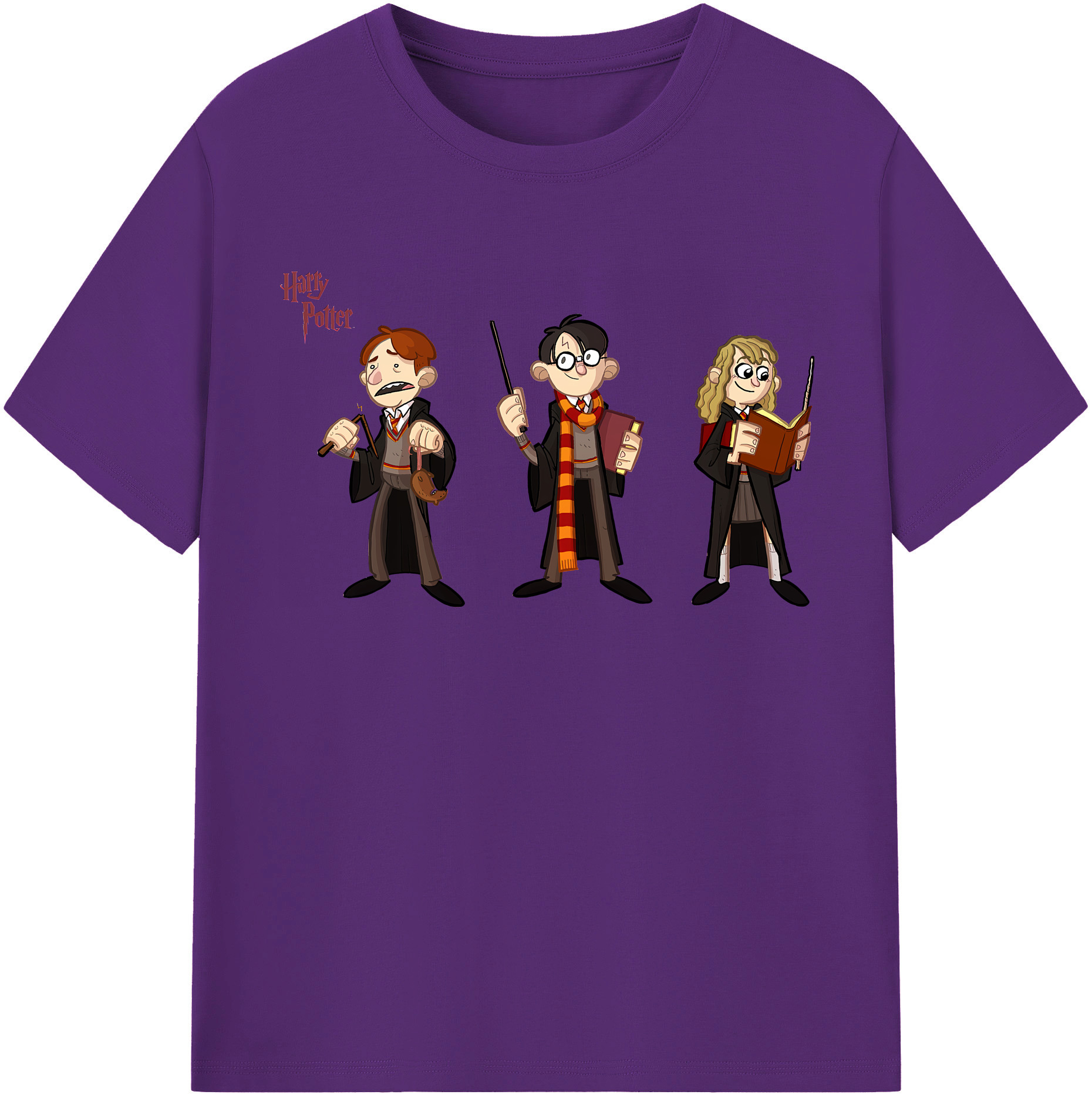（画像用） Harry Potter ハリー・ポッターシリーズ 綿100％半袖Tシャツ（フロントプリント）
