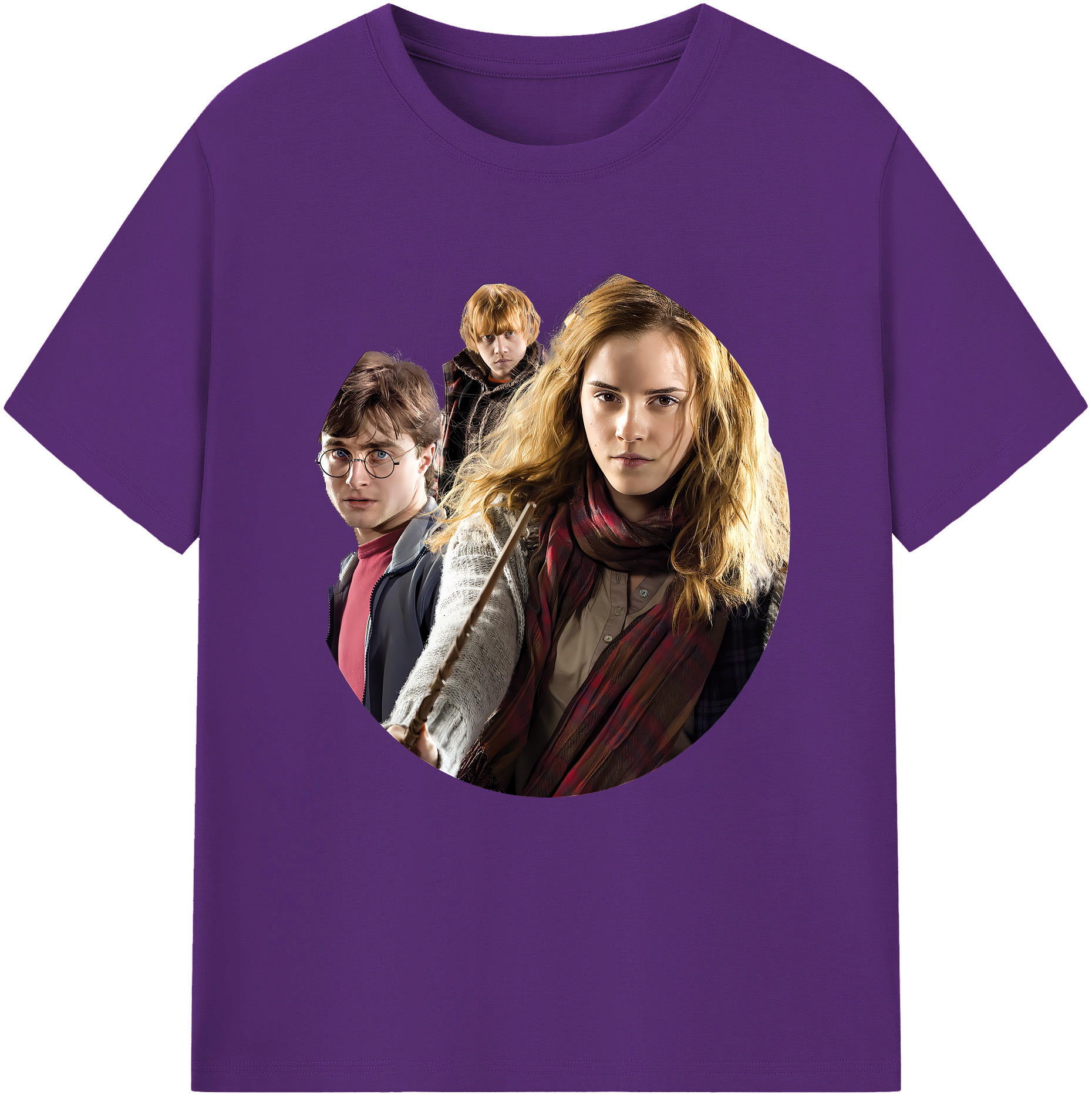 （画像用） Harry Potter ハリー・ポッターシリーズ 綿100％半袖Tシャツ（フロントプリント）