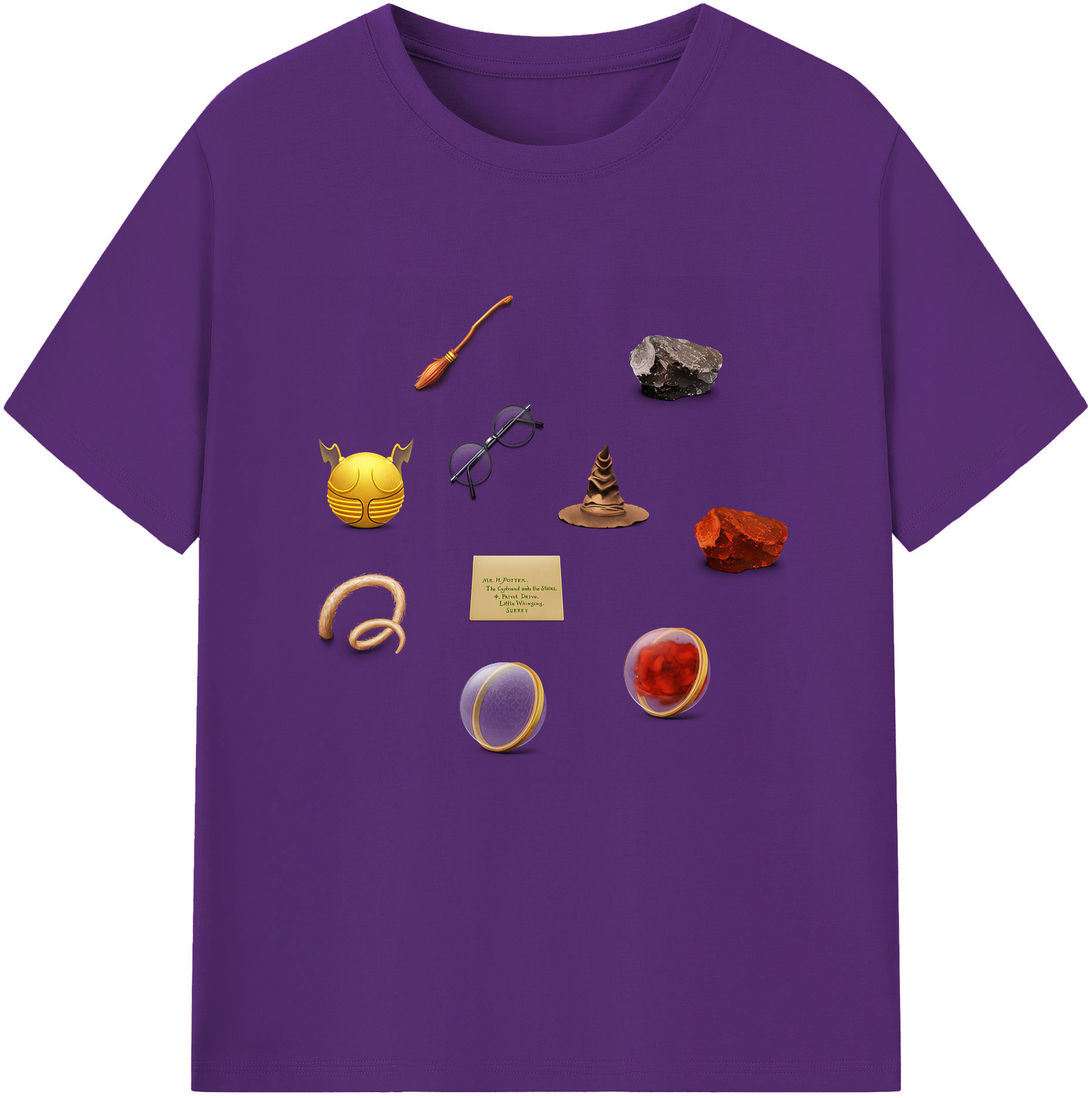 （画像用） Harry Potter ハリー・ポッターシリーズ 綿100％半袖Tシャツ（フロントプリント）
