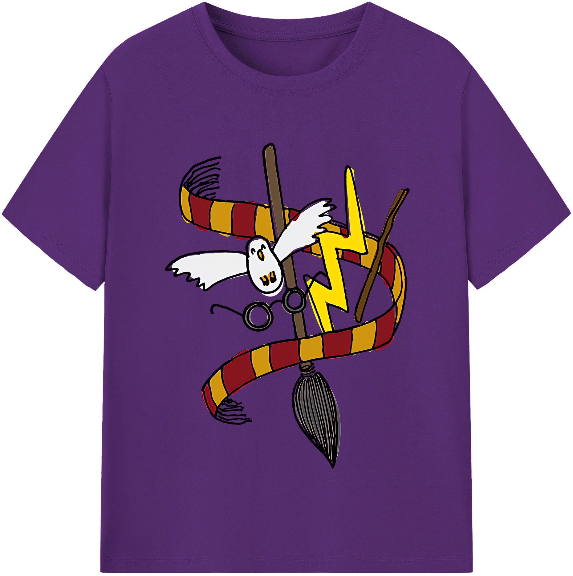 （画像用） Harry Potter ハリー・ポッターシリーズ 綿100％半袖Tシャツ（フロントプリント）