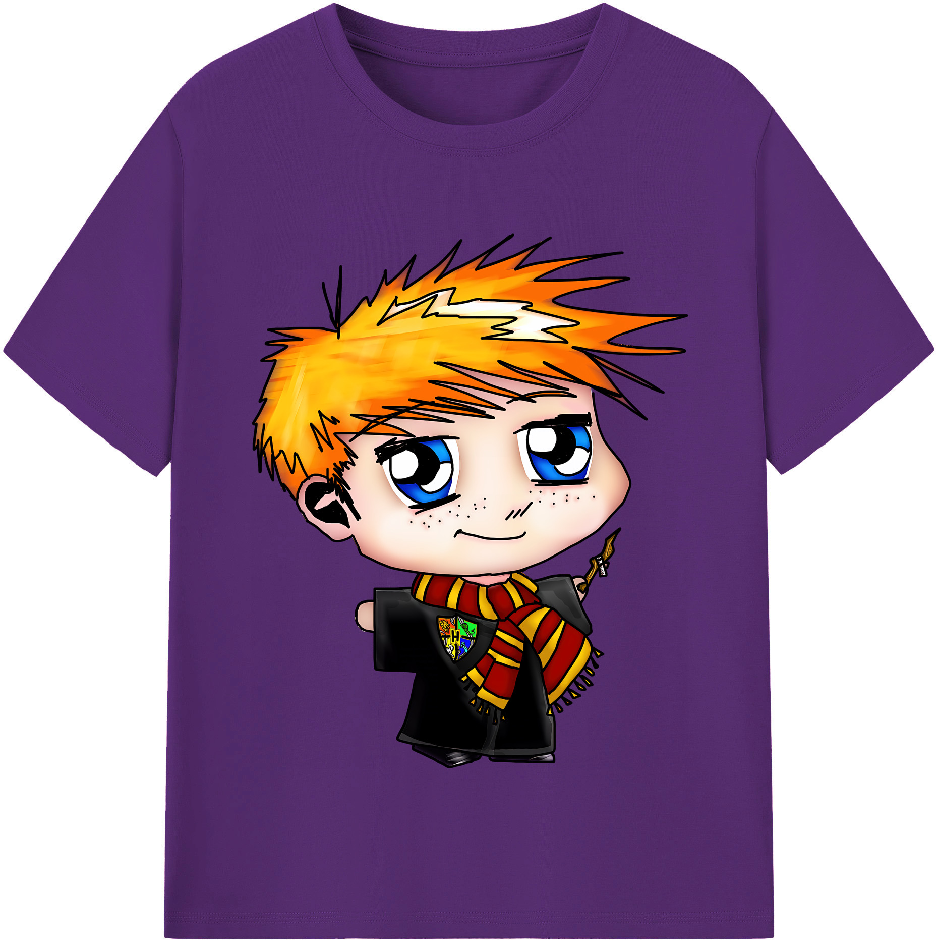 （画像用） Harry Potter ハリー・ポッターシリーズ 綿100％半袖Tシャツ（フロントプリント）
