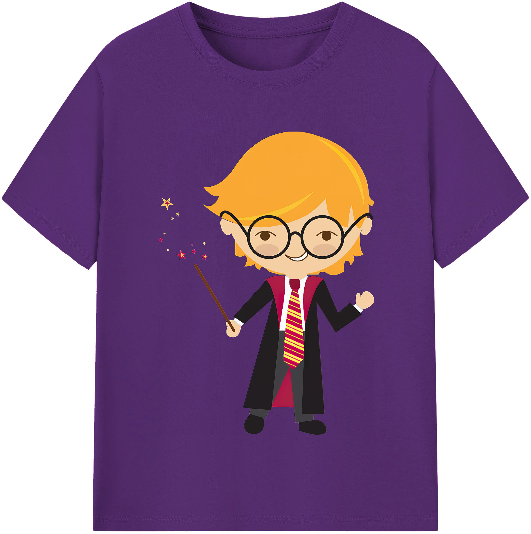 （画像用） Harry Potter ハリー・ポッターシリーズ 綿100％半袖Tシャツ（フロントプリント）
