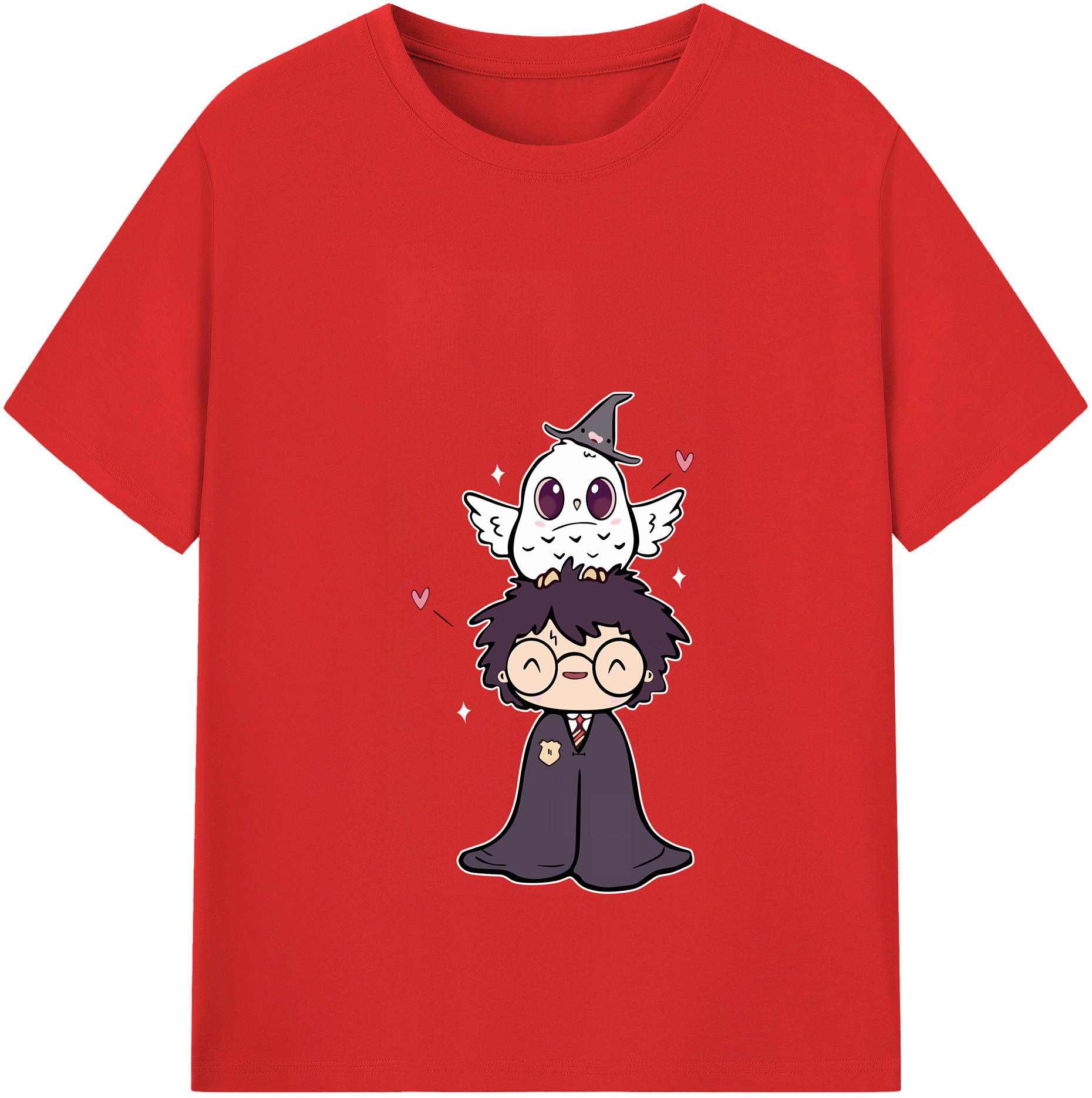 （画像用） Harry Potter ハリー・ポッターシリーズ 綿100％半袖Tシャツ（フロントプリント）