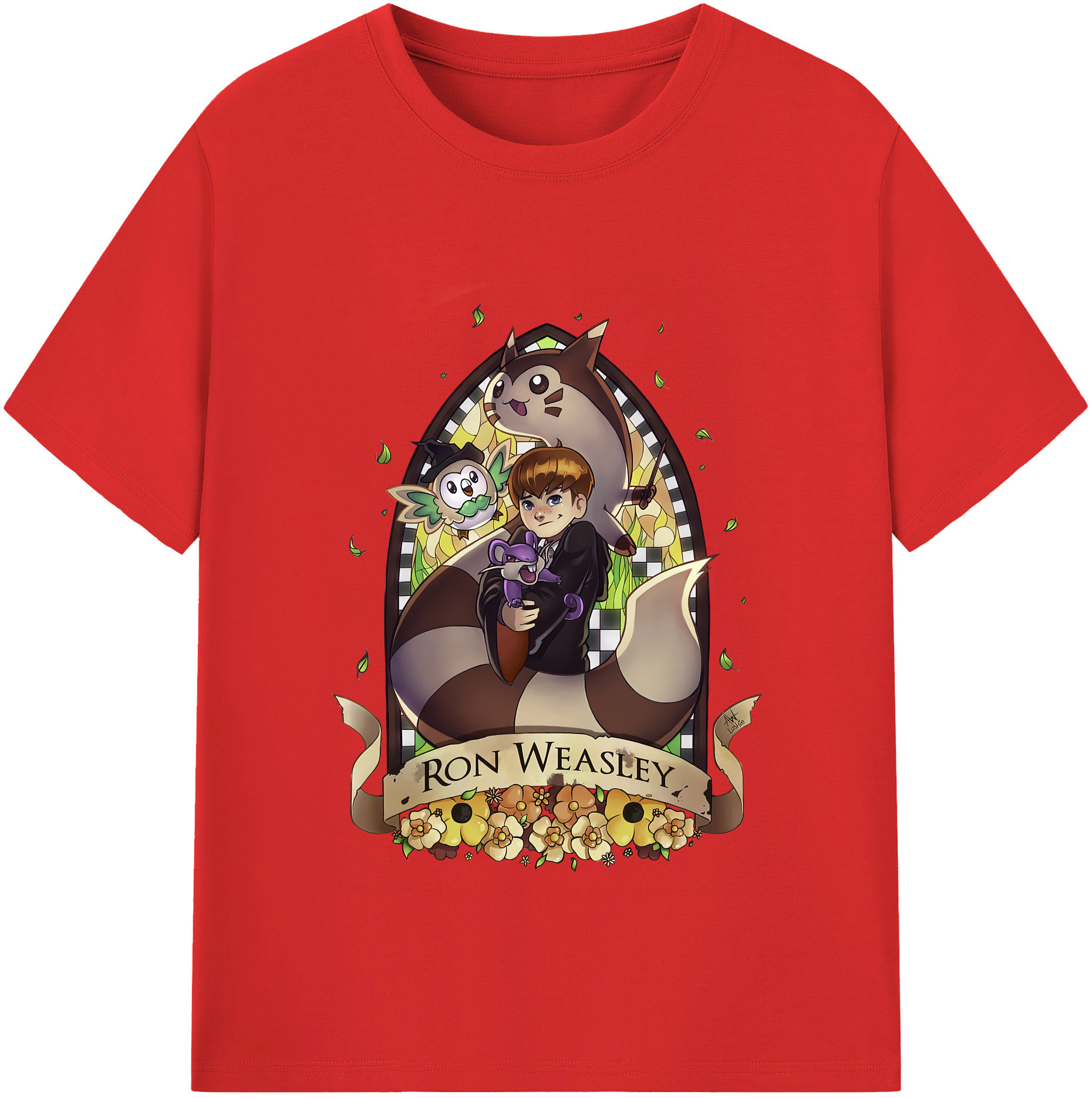 （画像用） Harry Potter ハリー・ポッターシリーズ 綿100％半袖Tシャツ（フロントプリント）