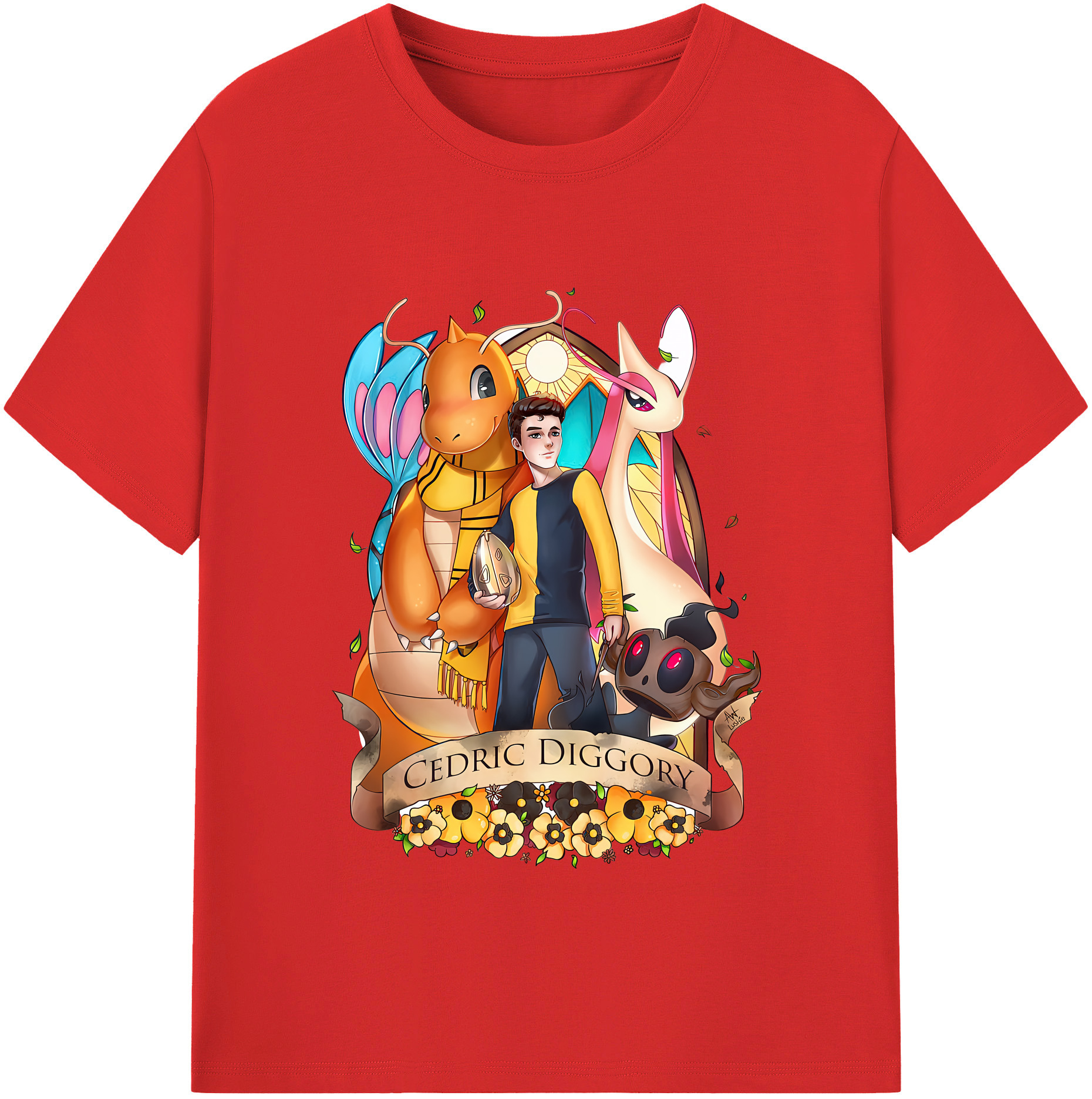 （画像用） Harry Potter ハリー・ポッターシリーズ 綿100％半袖Tシャツ（フロントプリント）