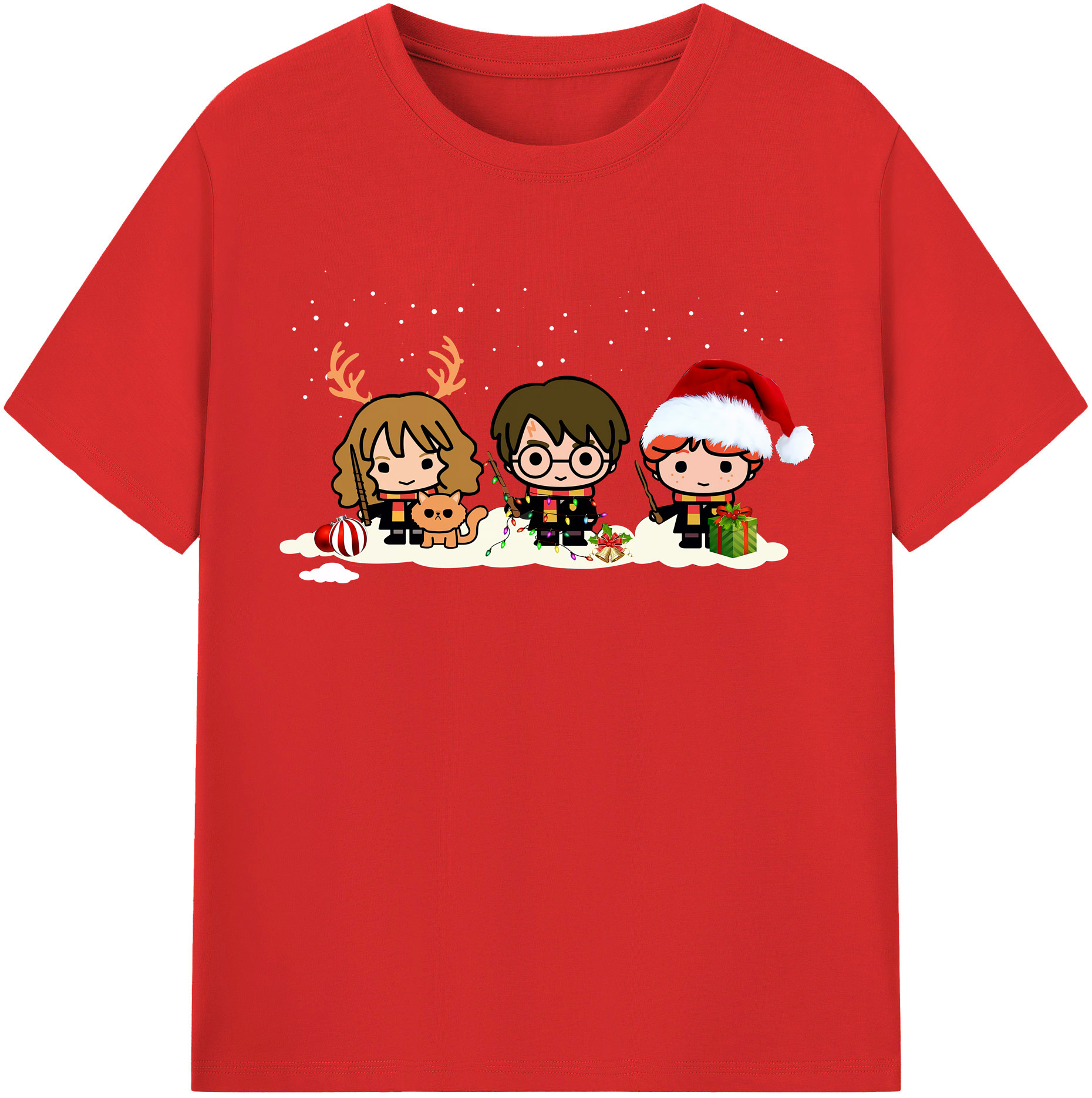 （画像用） Harry Potter ハリー・ポッターシリーズ 綿100％半袖Tシャツ（フロントプリント）