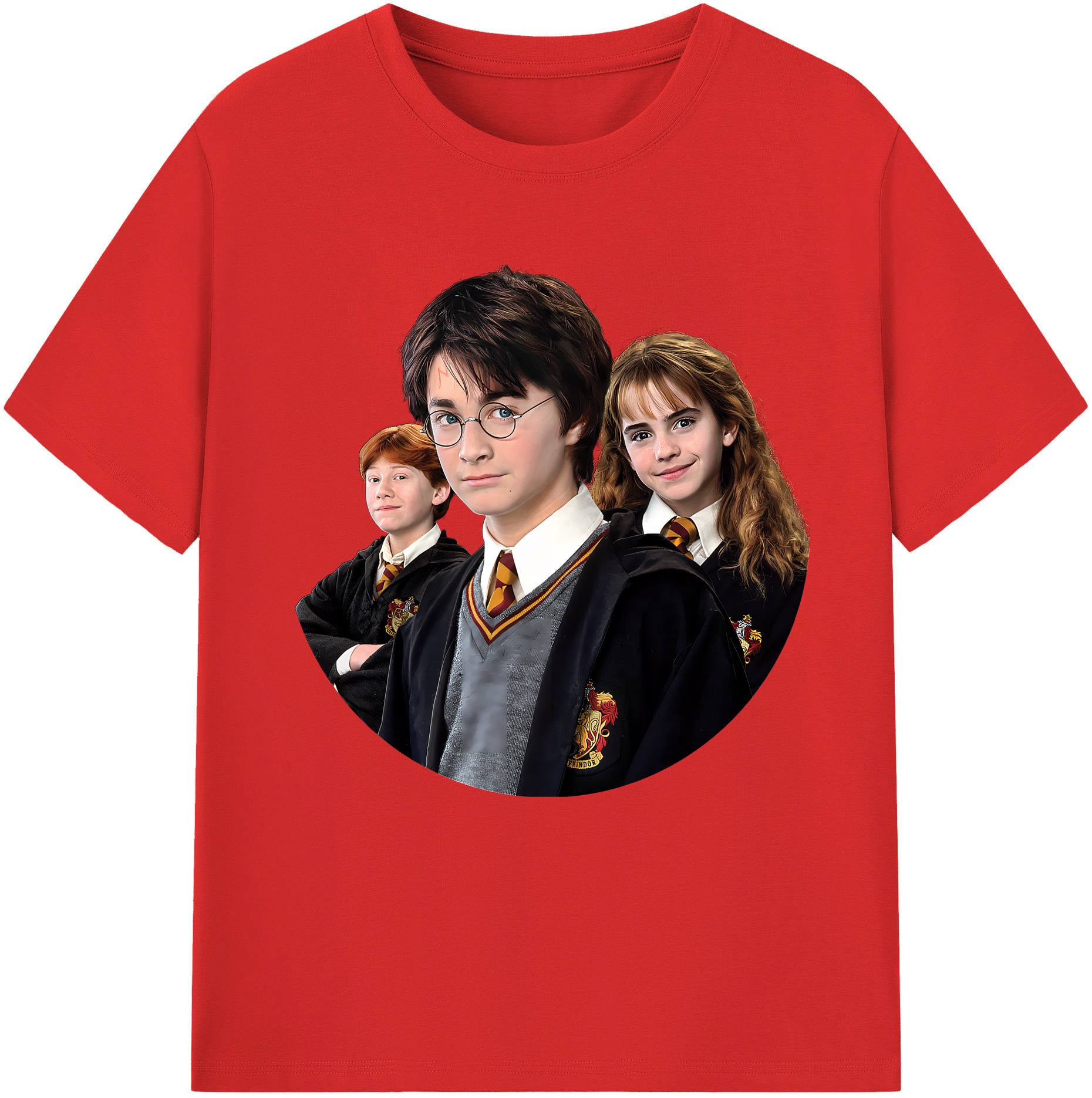 （画像用） Harry Potter ハリー・ポッターシリーズ 綿100％半袖Tシャツ（フロントプリント）