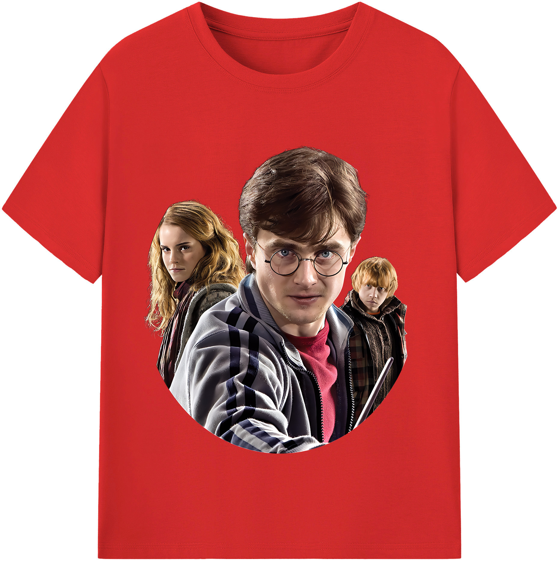 （画像用） Harry Potter ハリー・ポッターシリーズ 綿100％半袖Tシャツ（フロントプリント）