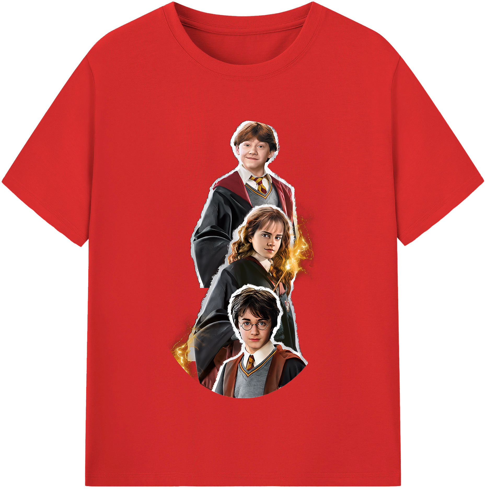 （画像用） Harry Potter ハリー・ポッターシリーズ 綿100％半袖Tシャツ（フロントプリント）