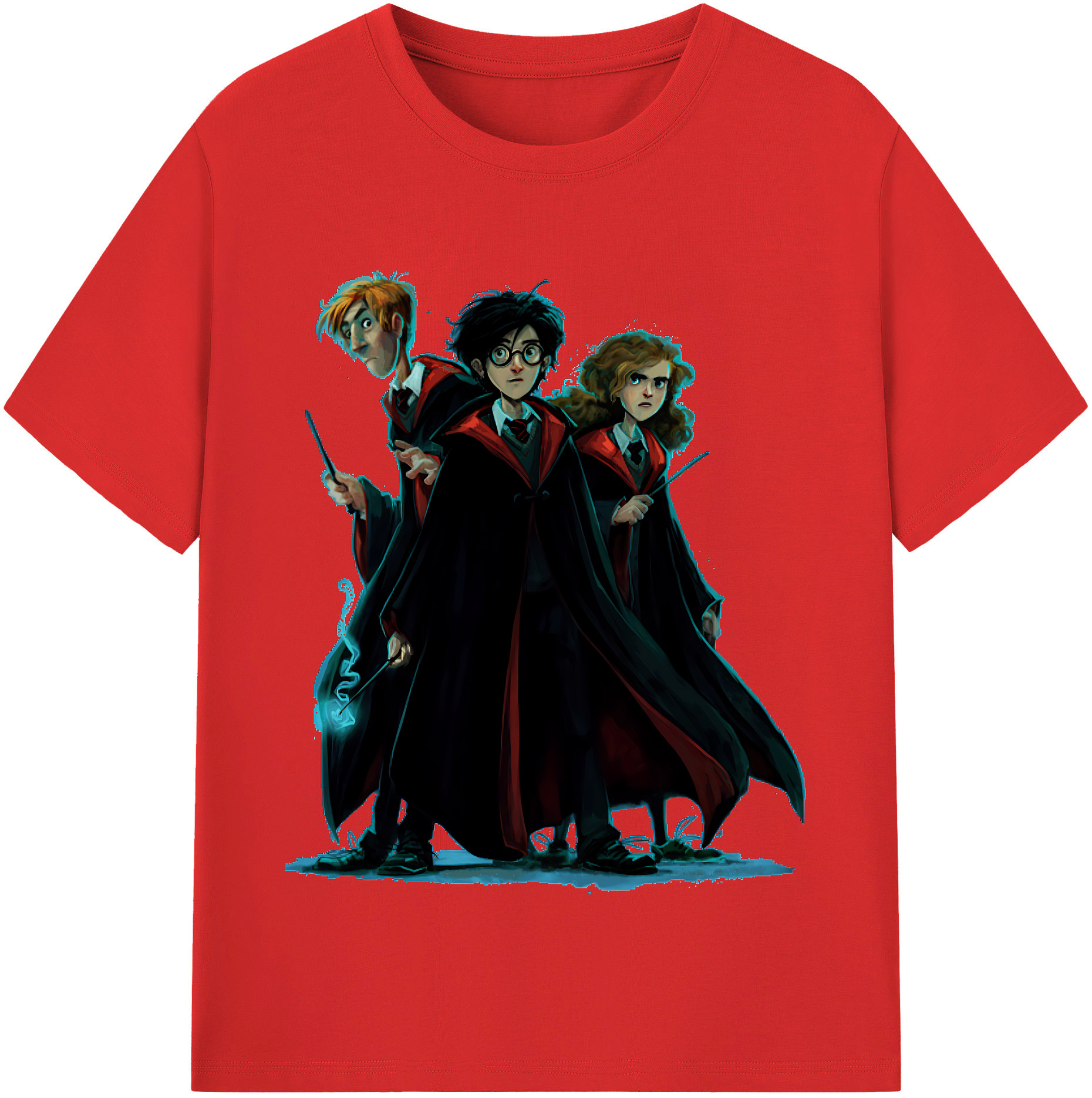 （画像用） Harry Potter ハリー・ポッターシリーズ 綿100％半袖Tシャツ（フロントプリント）