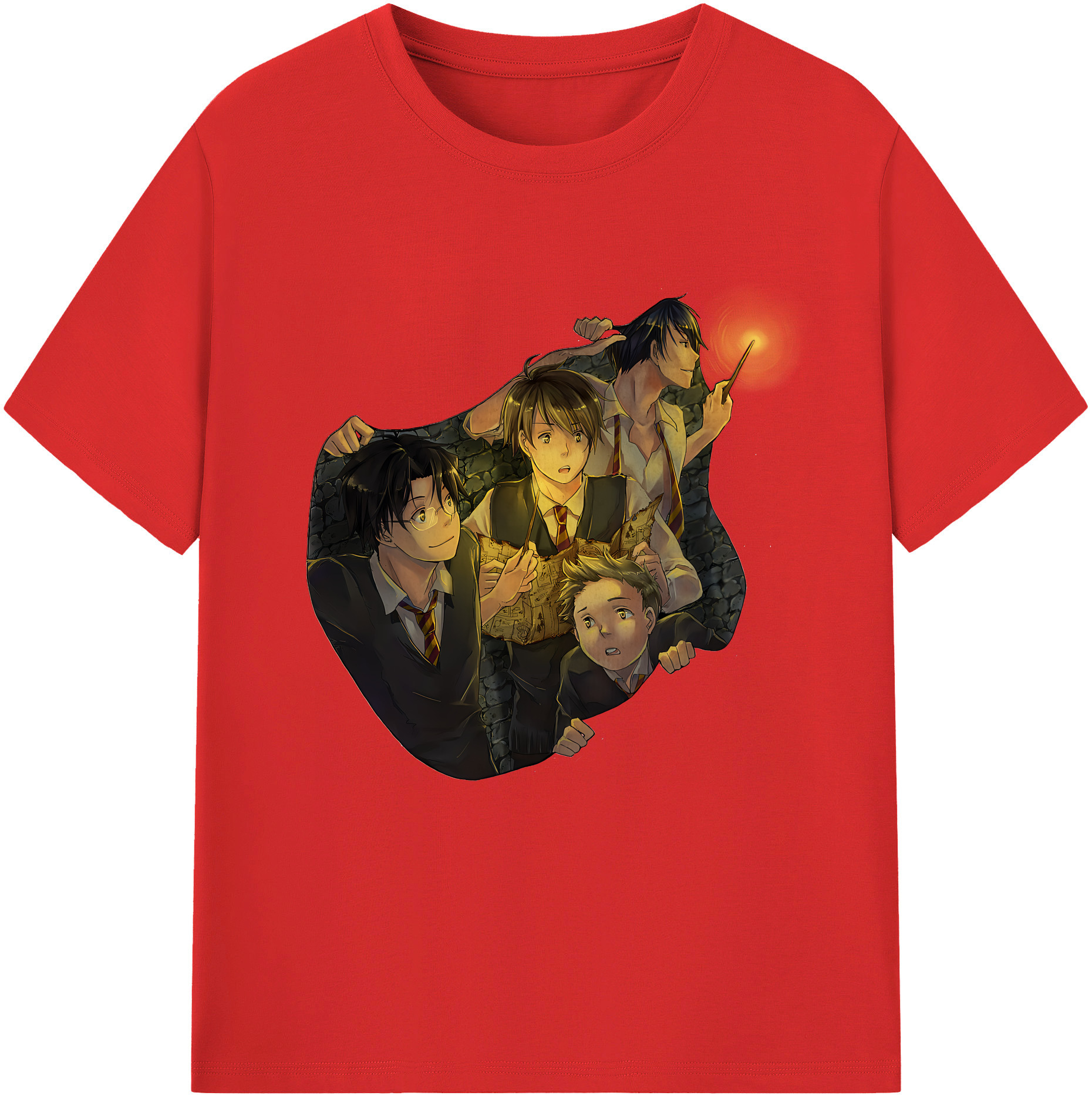 （画像用） Harry Potter ハリー・ポッターシリーズ 綿100％半袖Tシャツ（フロントプリント）