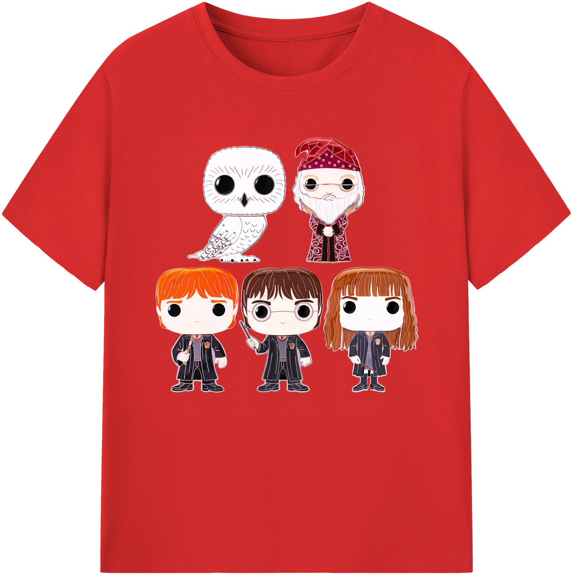 （画像用） Harry Potter ハリー・ポッターシリーズ 綿100％半袖Tシャツ（フロントプリント）