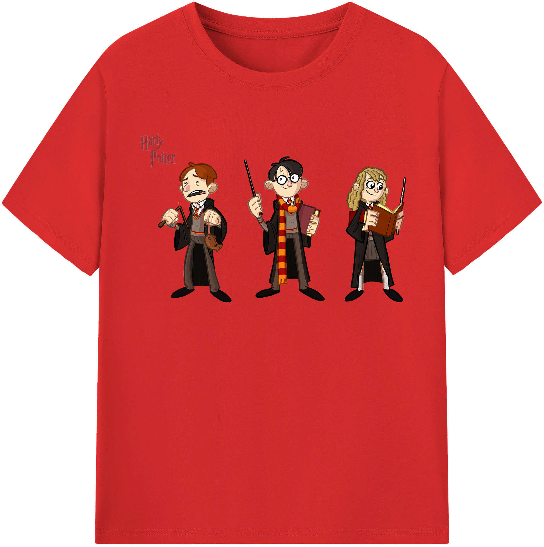 （画像用） Harry Potter ハリー・ポッターシリーズ 綿100％半袖Tシャツ（フロントプリント）