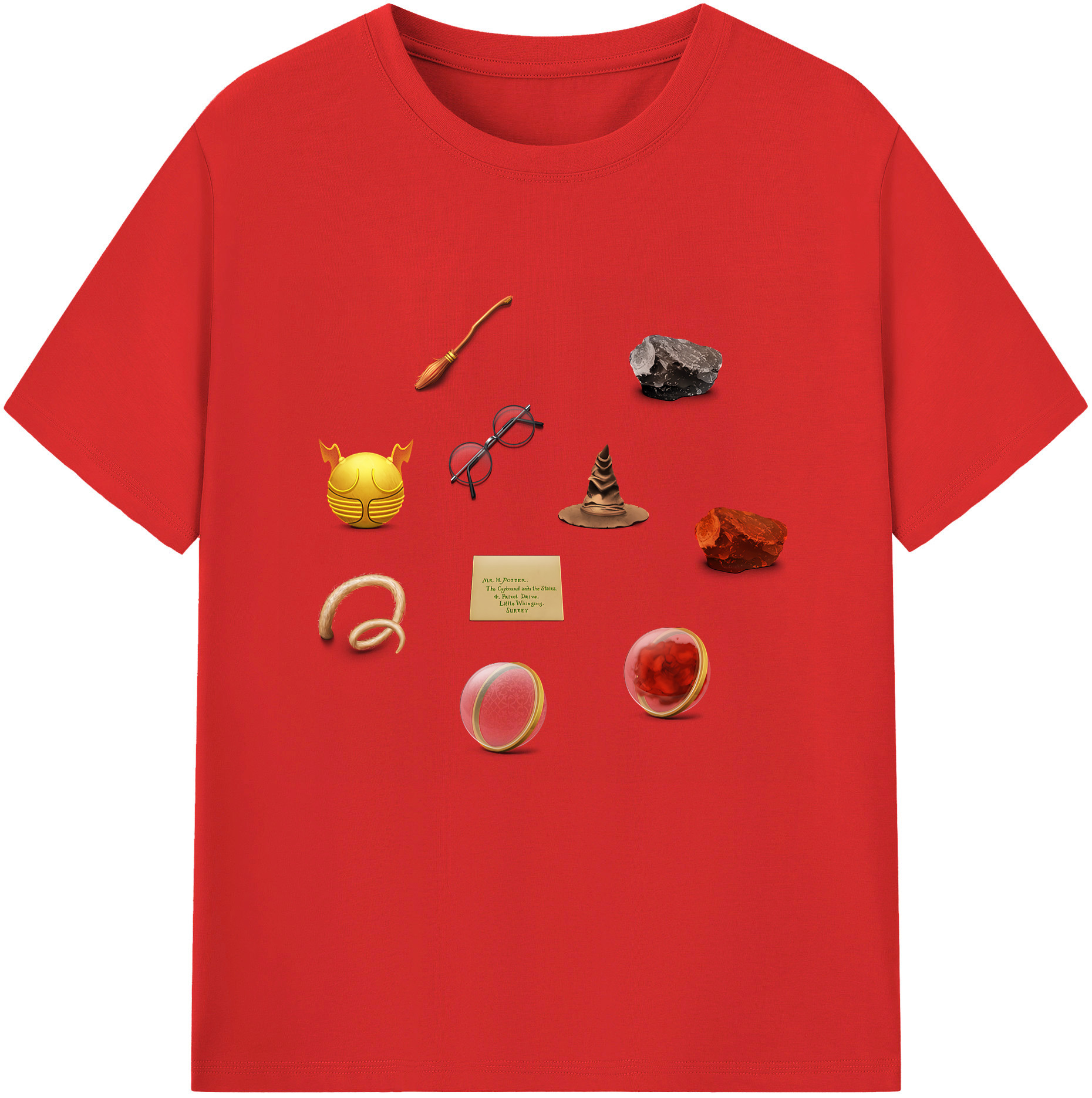 （画像用） Harry Potter ハリー・ポッターシリーズ 綿100％半袖Tシャツ（フロントプリント）