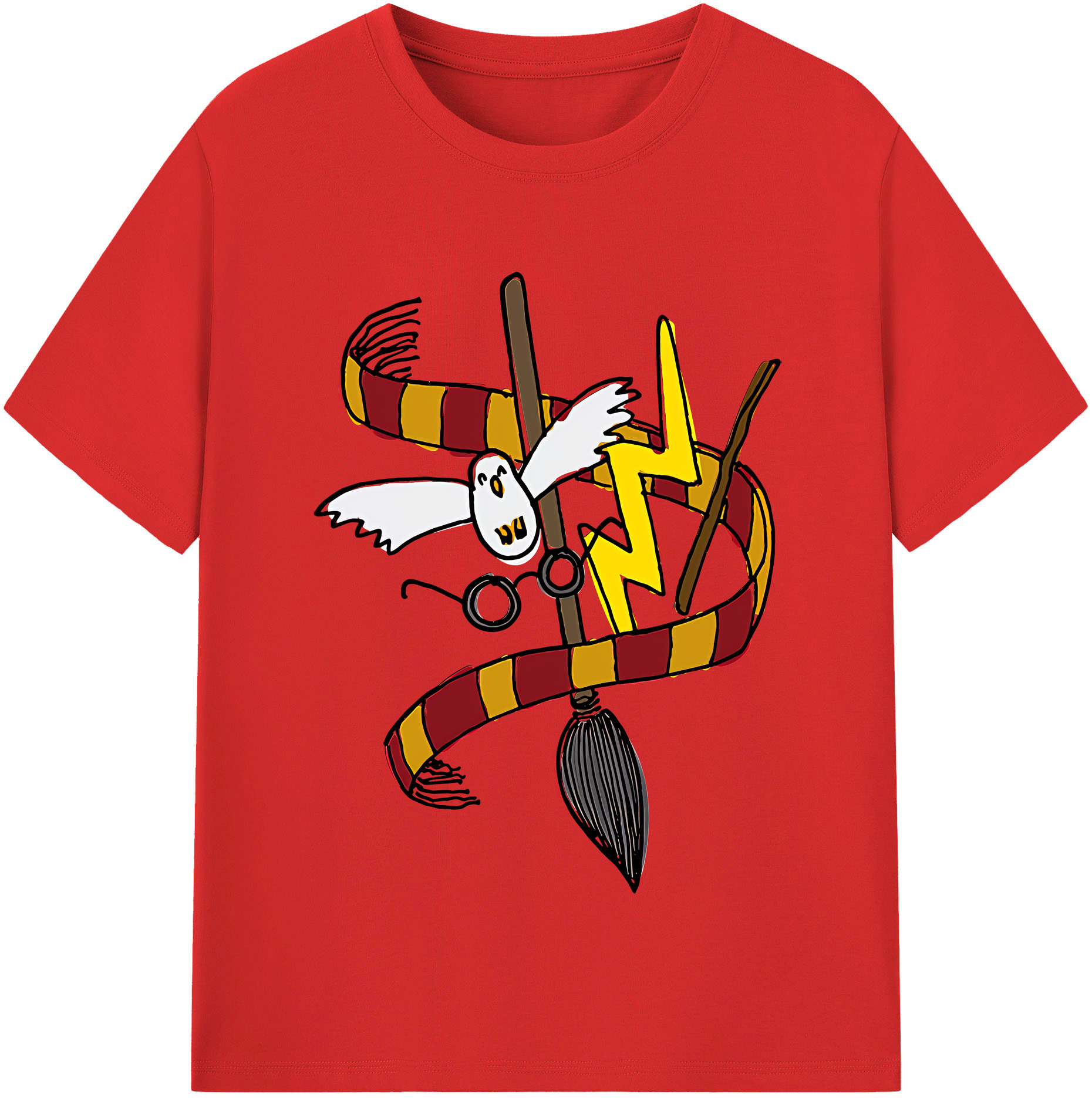 （画像用） Harry Potter ハリー・ポッターシリーズ 綿100％半袖Tシャツ（フロントプリント）