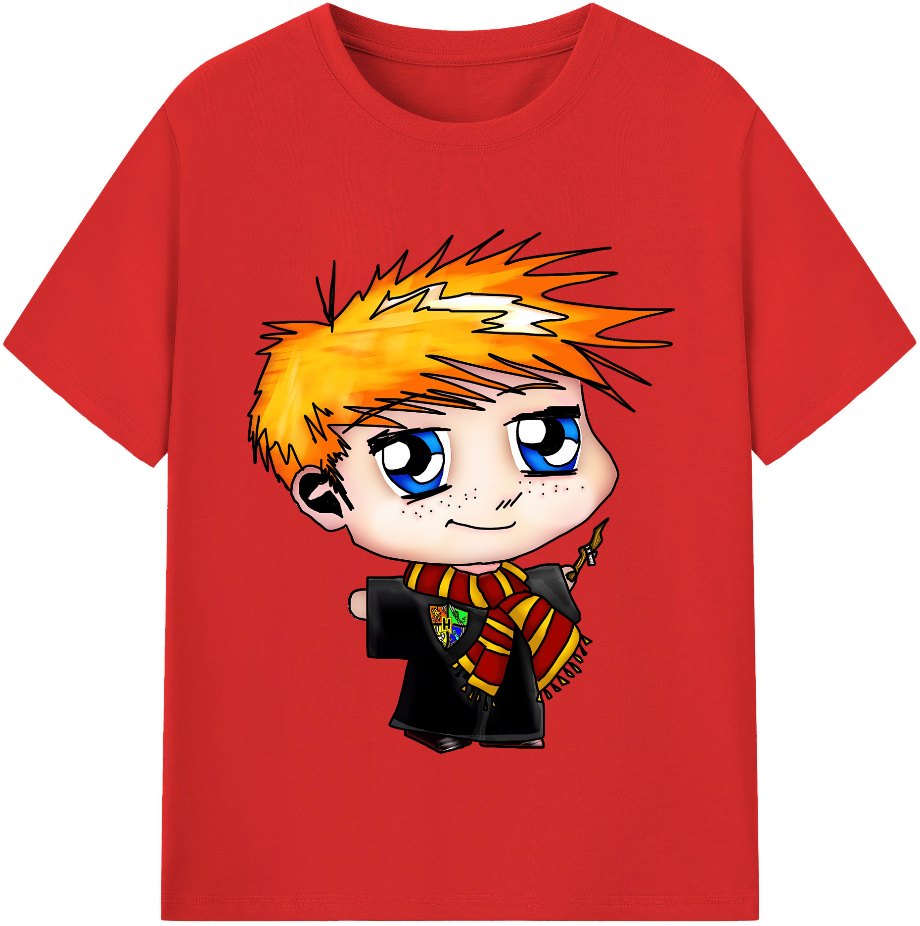 （画像用） Harry Potter ハリー・ポッターシリーズ 綿100％半袖Tシャツ（フロントプリント）