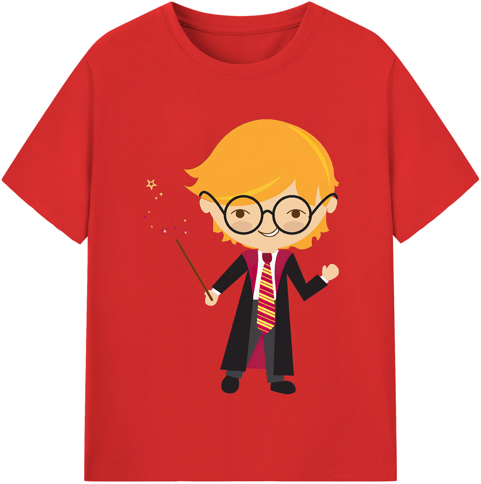 （画像用） Harry Potter ハリー・ポッターシリーズ 綿100％半袖Tシャツ（フロントプリント）