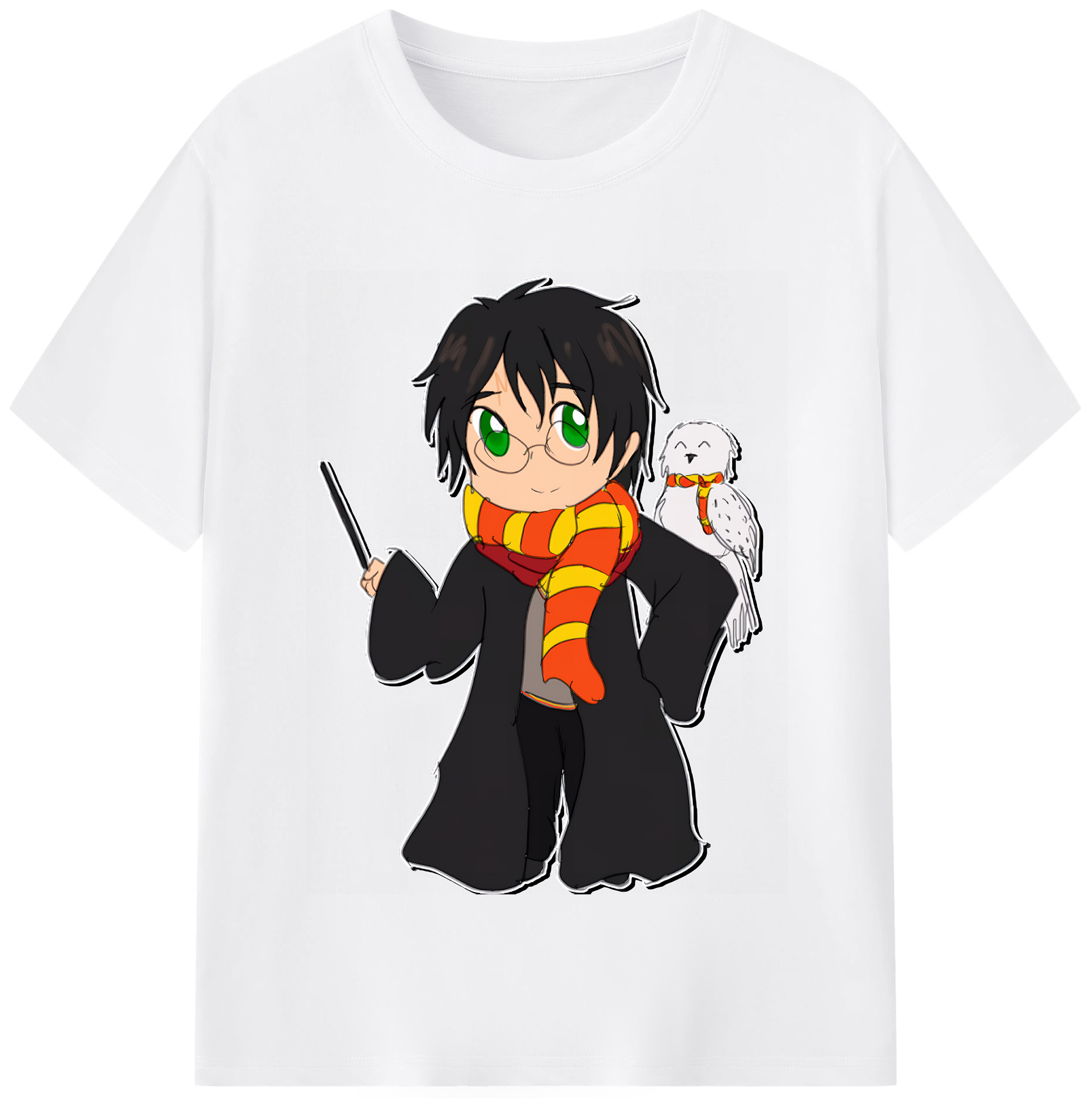 （画像用） Harry Potter ハリー・ポッターシリーズ 綿100％半袖Tシャツ（フロントプリント）