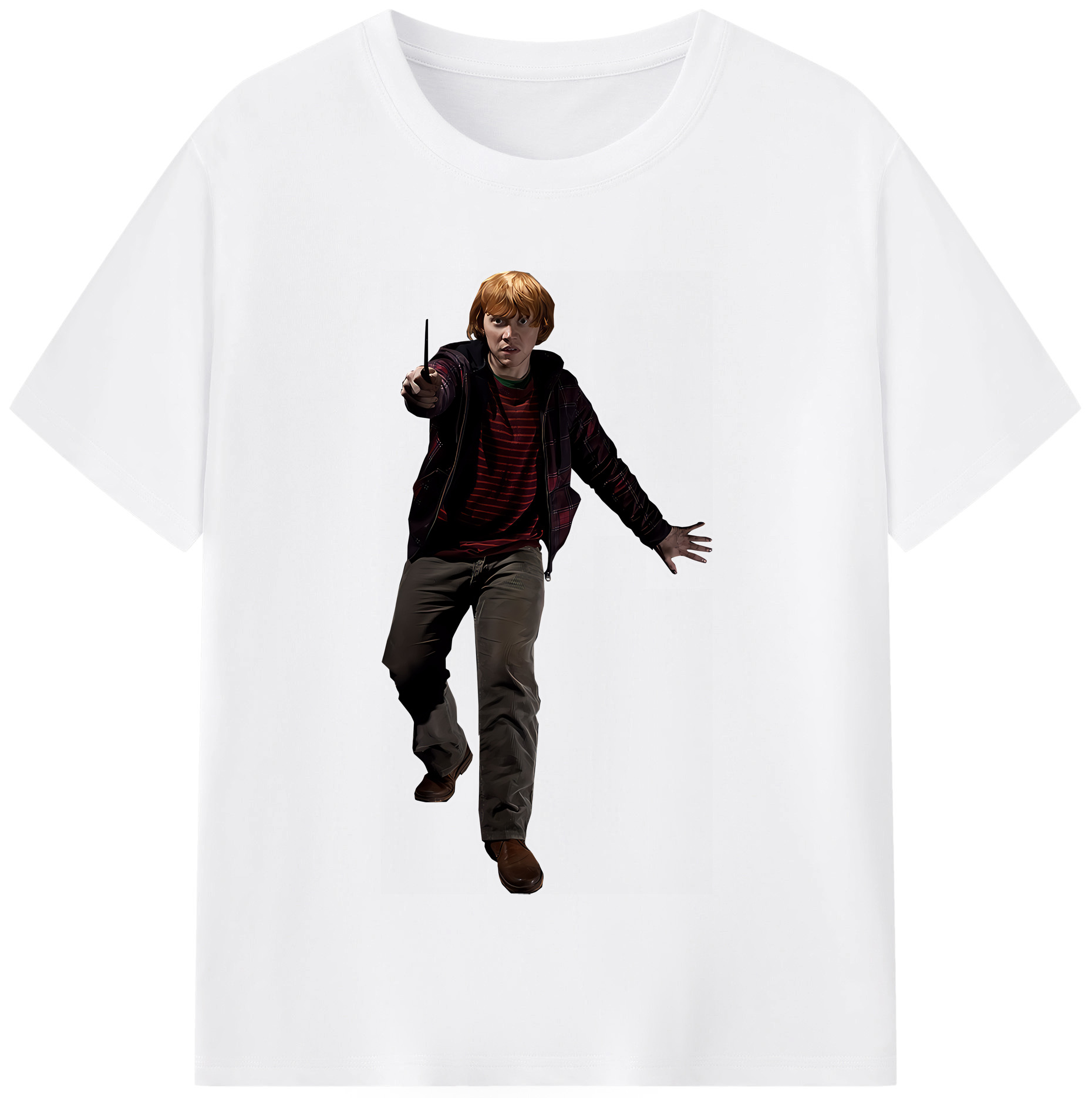 （画像用） Harry Potter ハリー・ポッターシリーズ 綿100％半袖Tシャツ（フロントプリント）