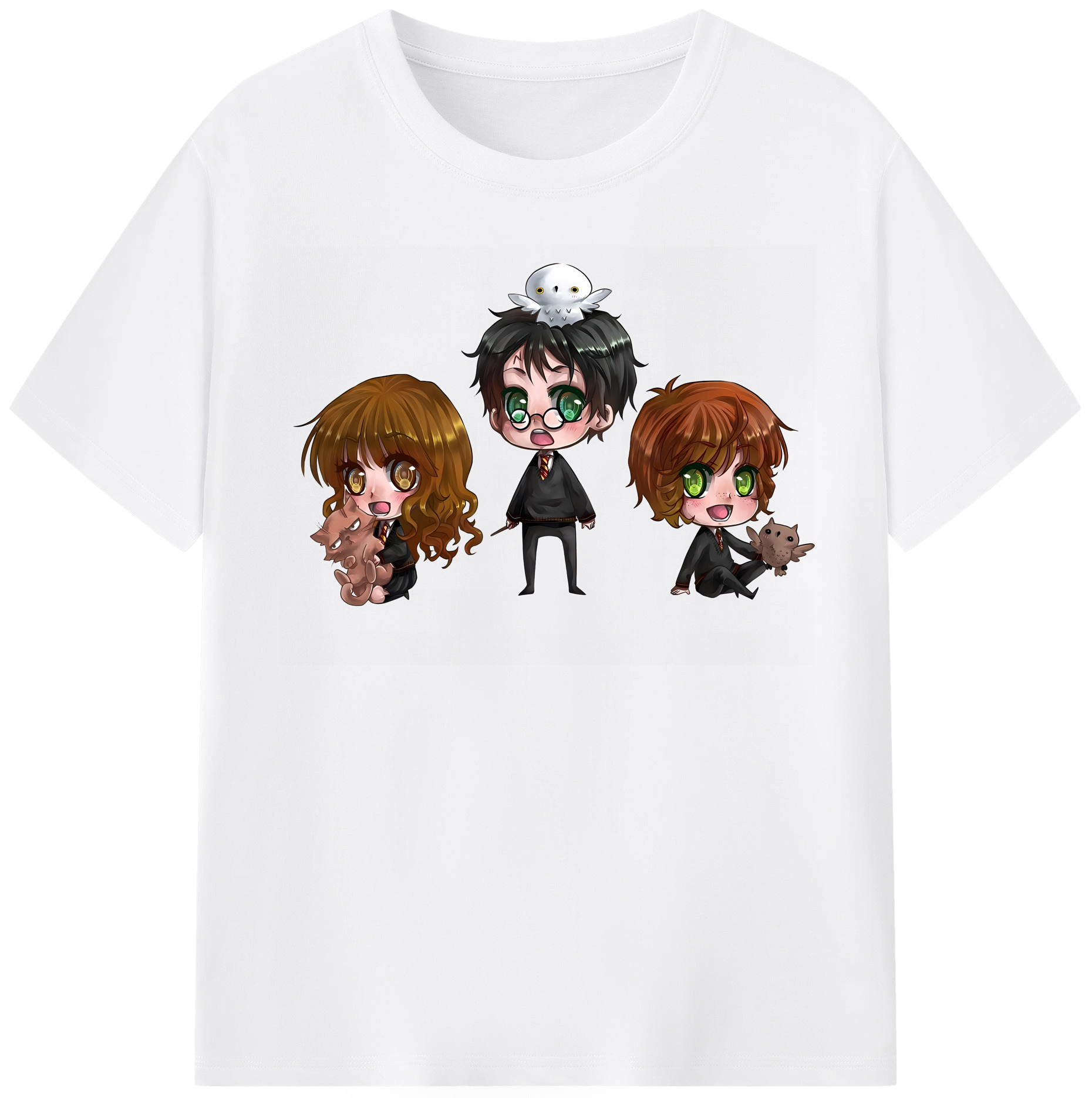 （画像用） Harry Potter ハリー・ポッターシリーズ 綿100％半袖Tシャツ（フロントプリント）