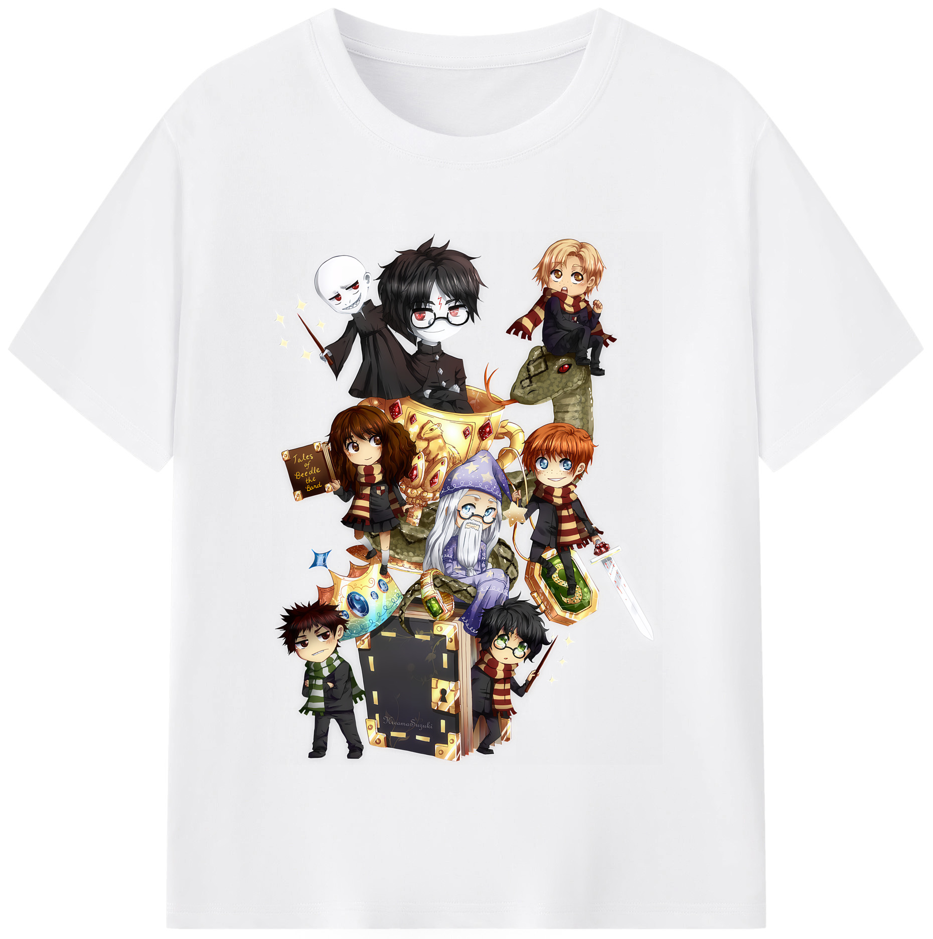 （画像用） Harry Potter ハリー・ポッターシリーズ 綿100％半袖Tシャツ（フロントプリント）