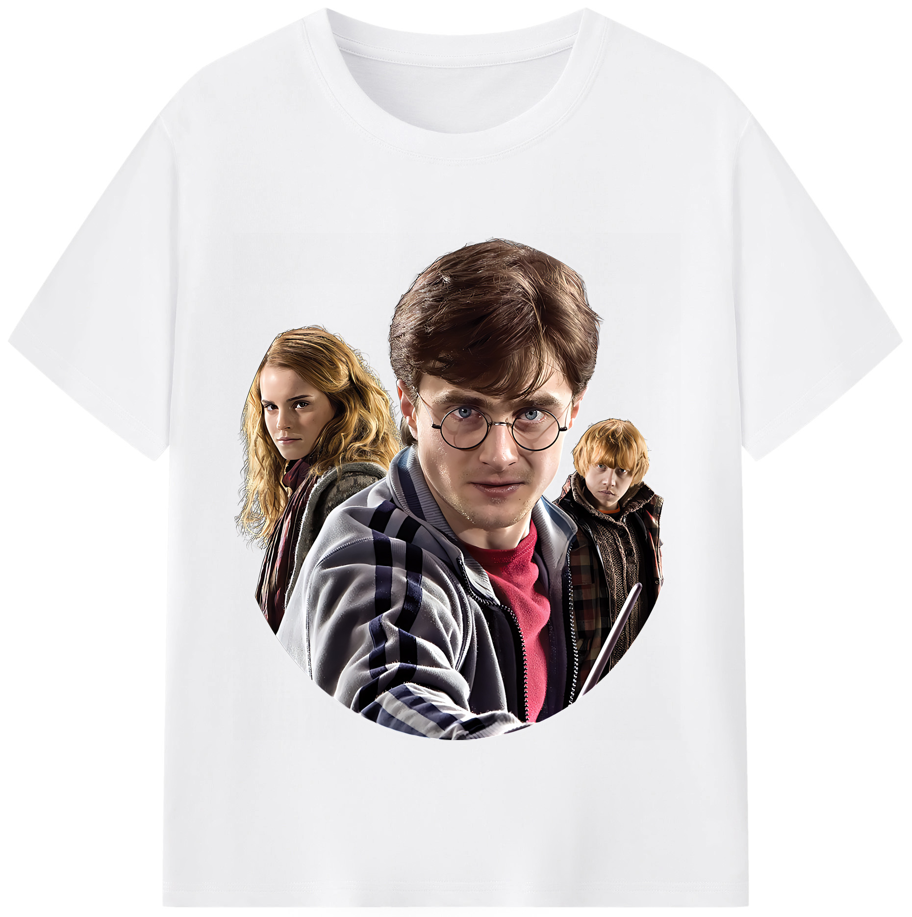 （画像用） Harry Potter ハリー・ポッターシリーズ 綿100％半袖Tシャツ（フロントプリント）