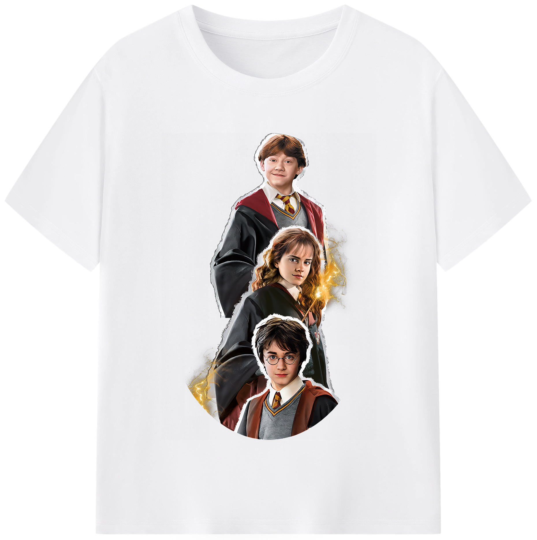 （画像用） Harry Potter ハリー・ポッターシリーズ 綿100％半袖Tシャツ（フロントプリント）
