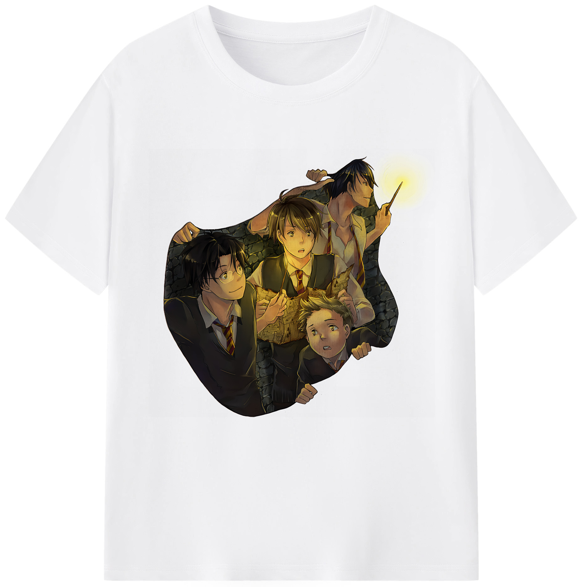 （画像用） Harry Potter ハリー・ポッターシリーズ 綿100％半袖Tシャツ（フロントプリント）