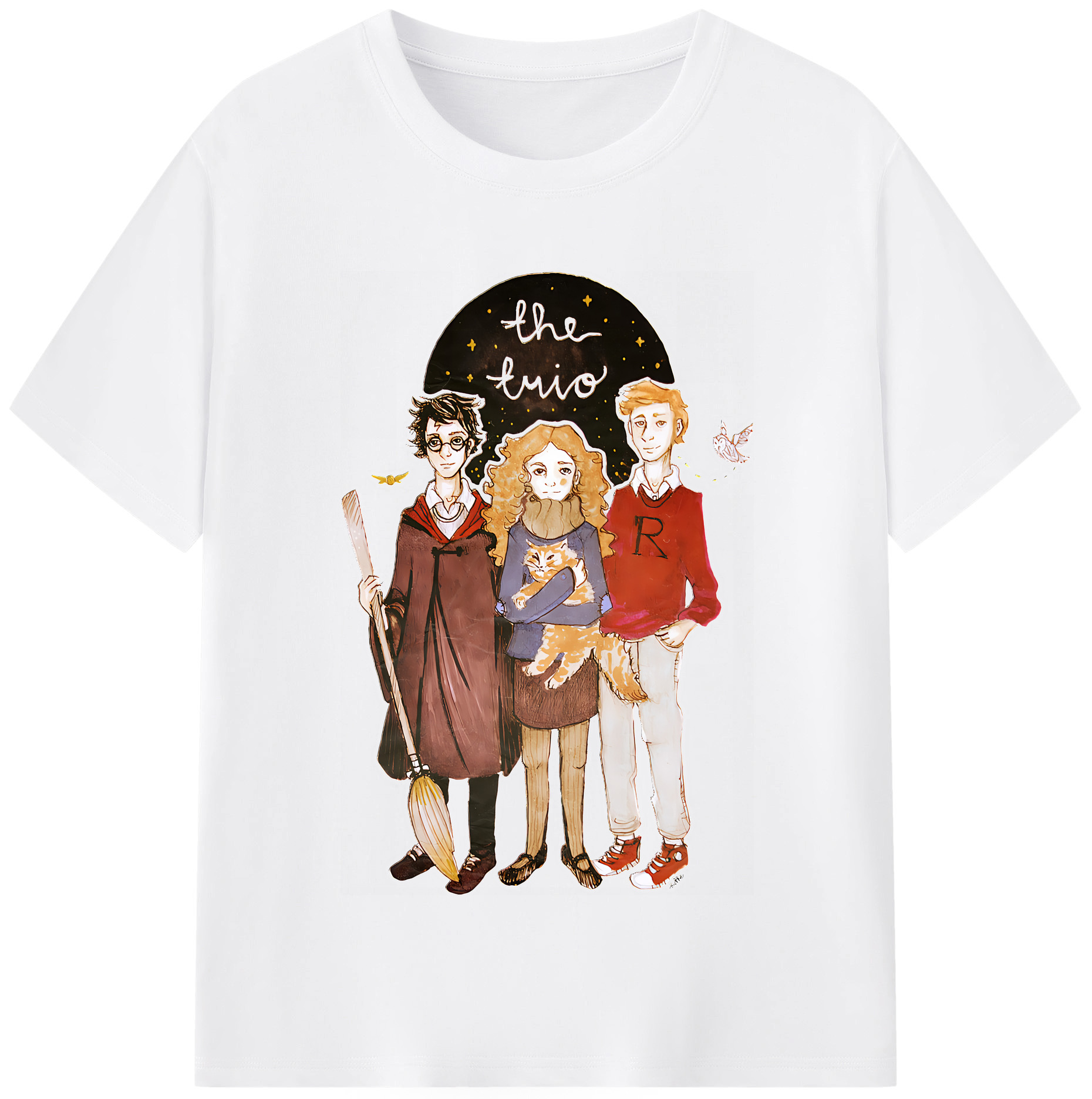 （画像用） Harry Potter ハリー・ポッターシリーズ 綿100％半袖Tシャツ（フロントプリント）