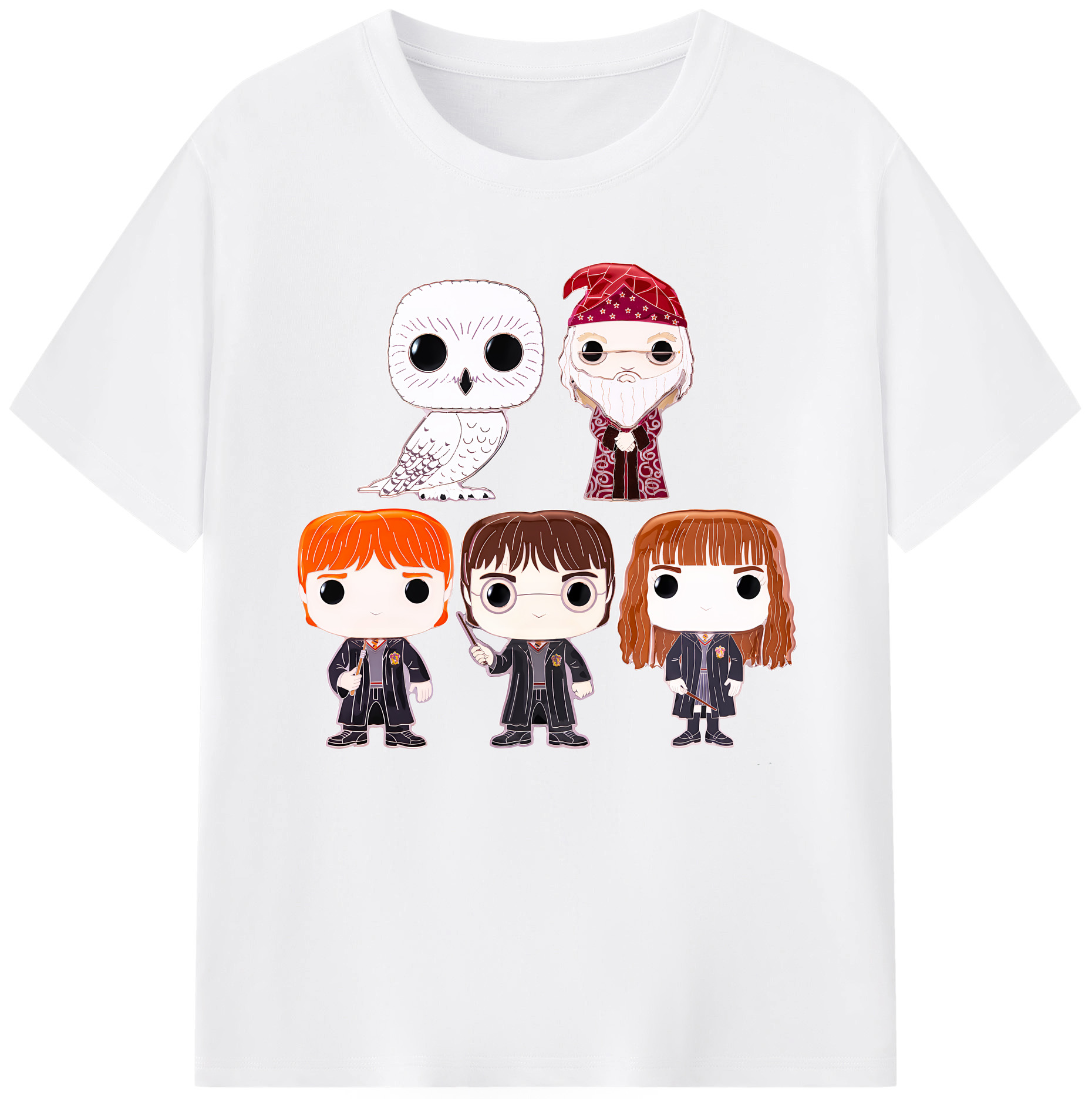 （画像用） Harry Potter ハリー・ポッターシリーズ 綿100％半袖Tシャツ（フロントプリント）
