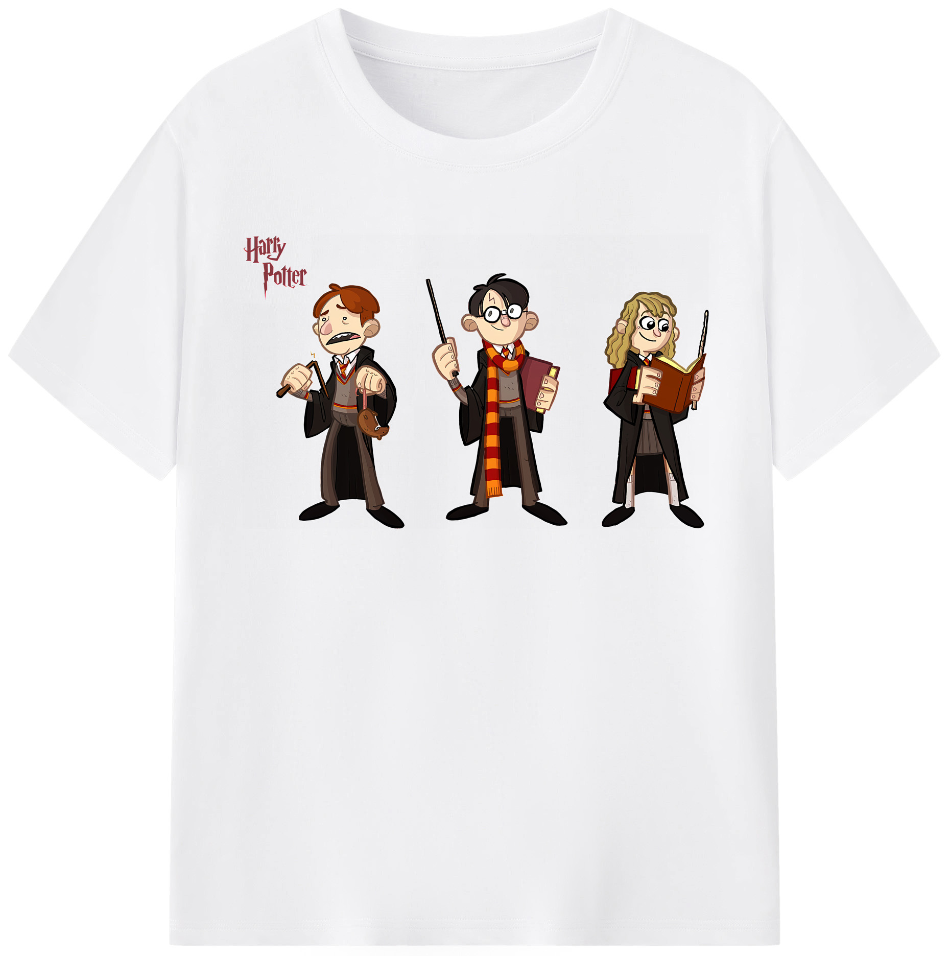 （画像用） Harry Potter ハリー・ポッターシリーズ 綿100％半袖Tシャツ（フロントプリント）