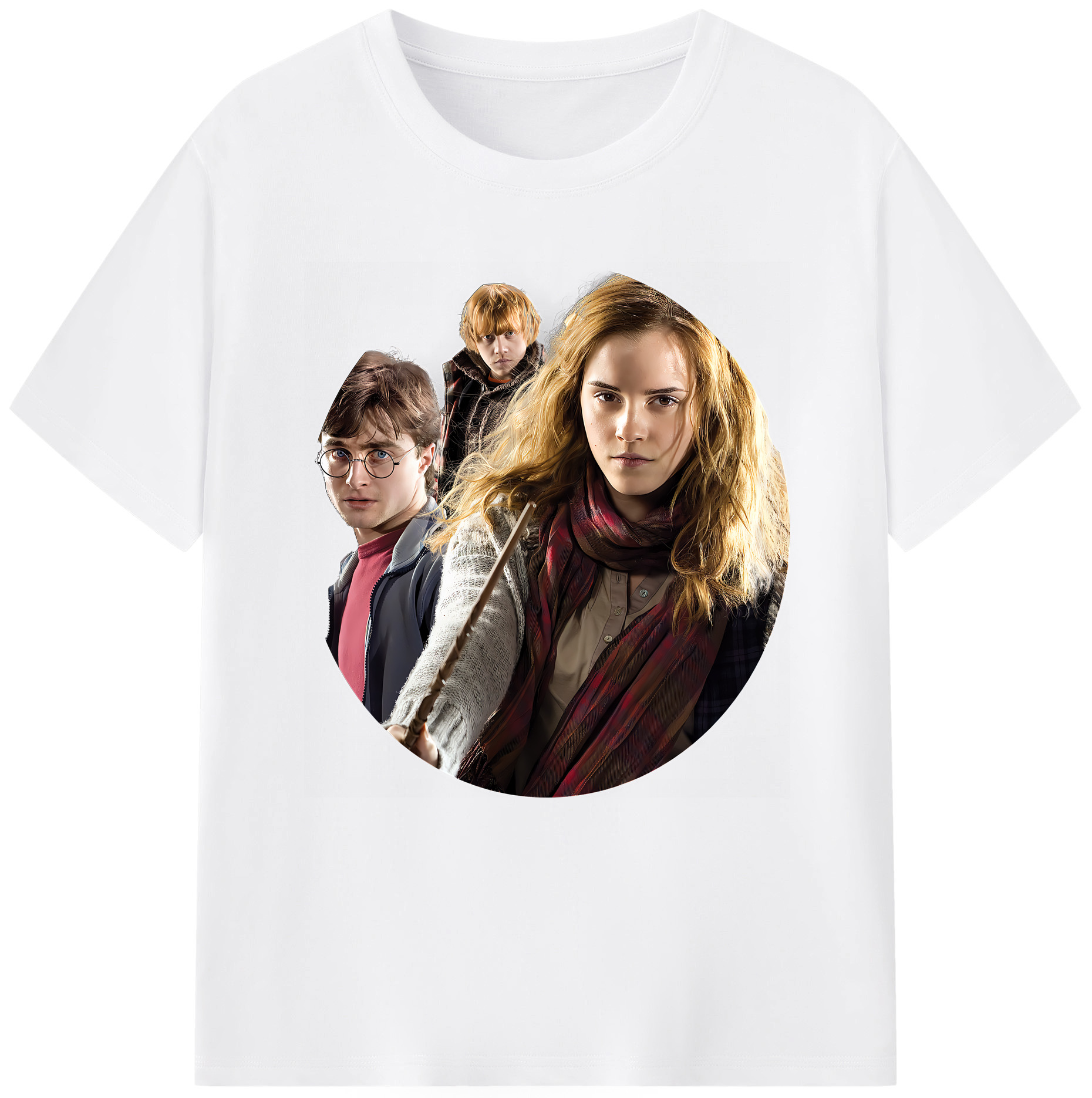 （画像用） Harry Potter ハリー・ポッターシリーズ 綿100％半袖Tシャツ（フロントプリント）