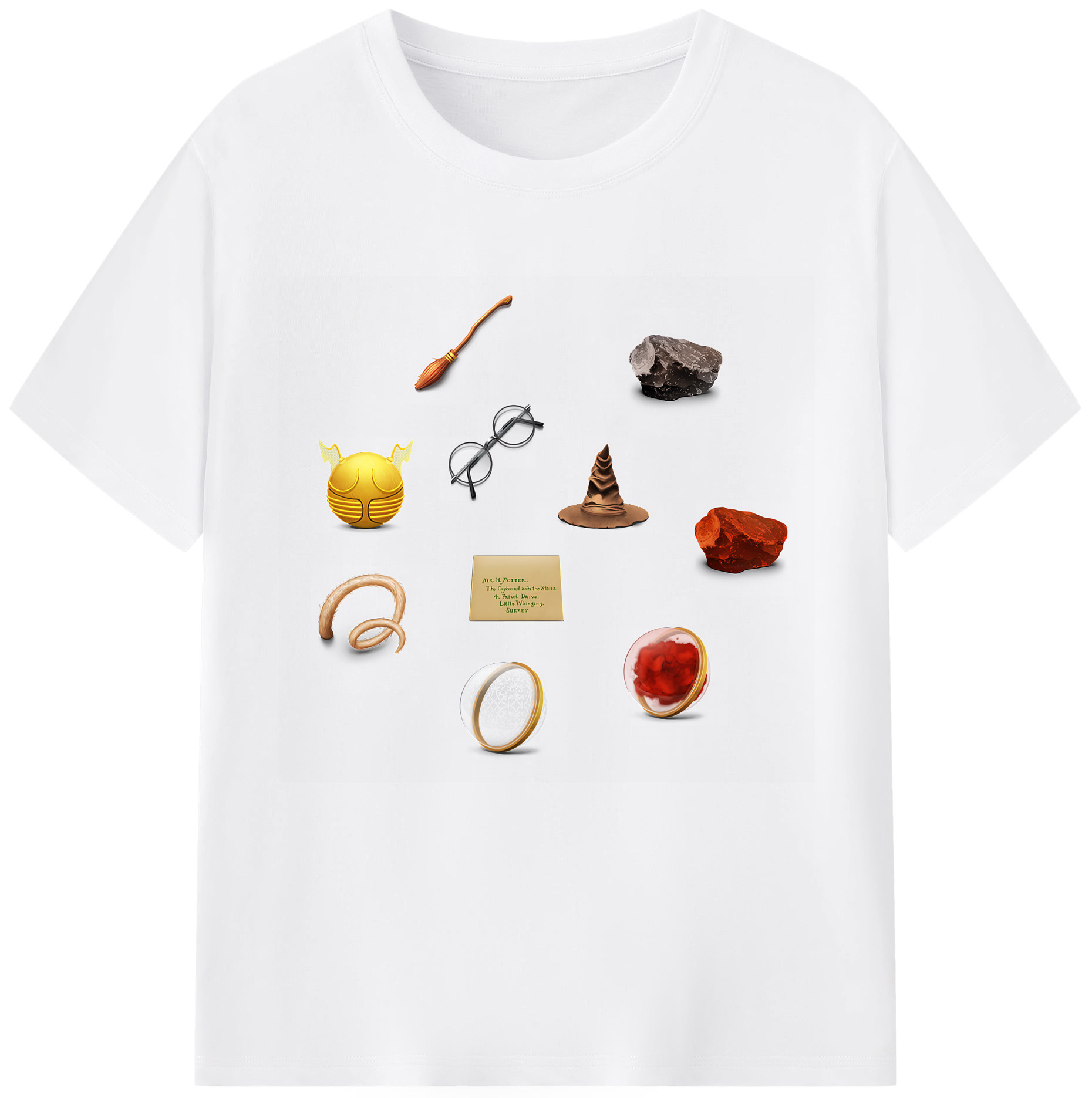 （画像用） Harry Potter ハリー・ポッターシリーズ 綿100％半袖Tシャツ（フロントプリント）