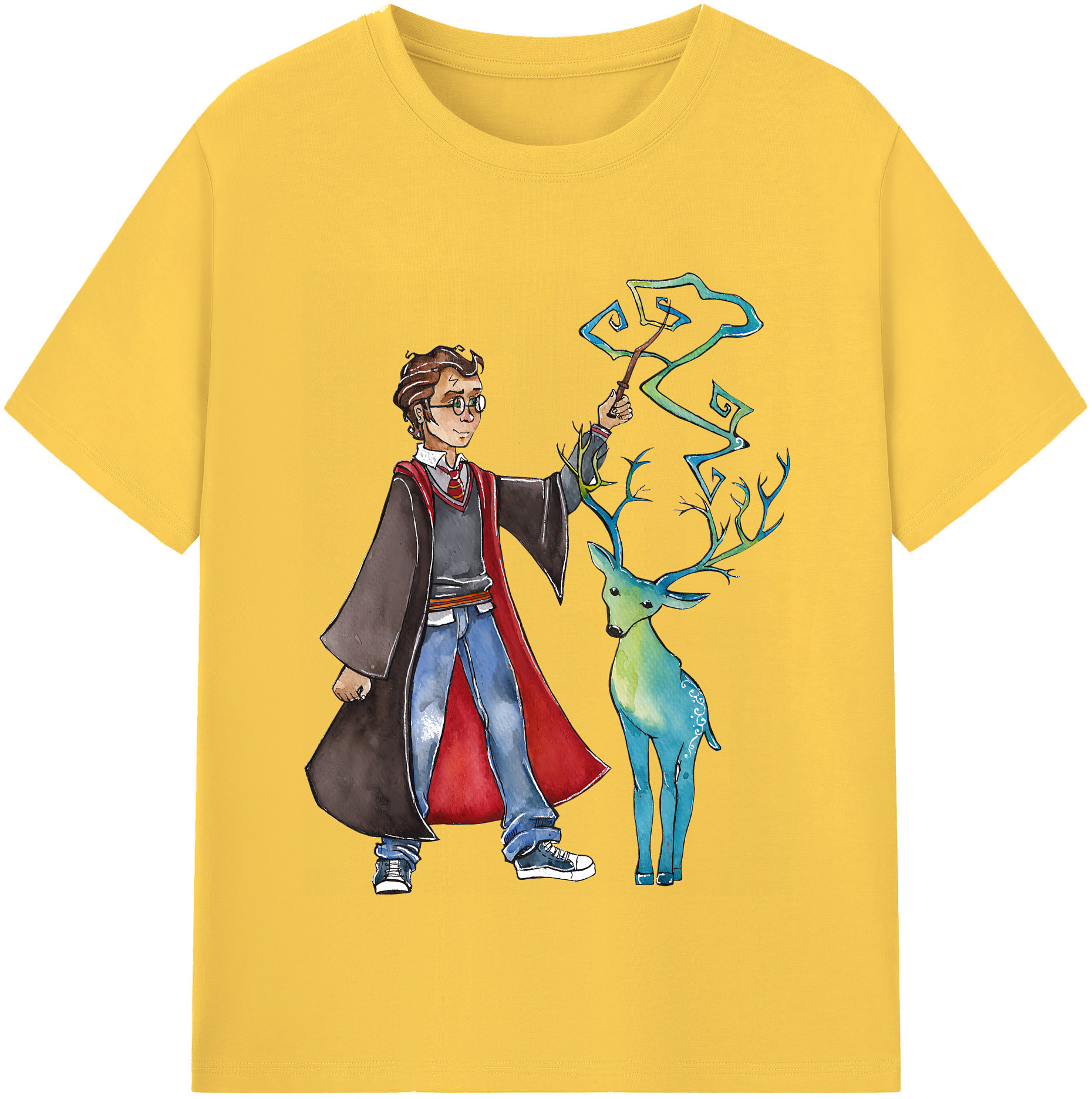 （画像用） Harry Potter ハリー・ポッターシリーズ 綿100％半袖Tシャツ（フロントプリント）