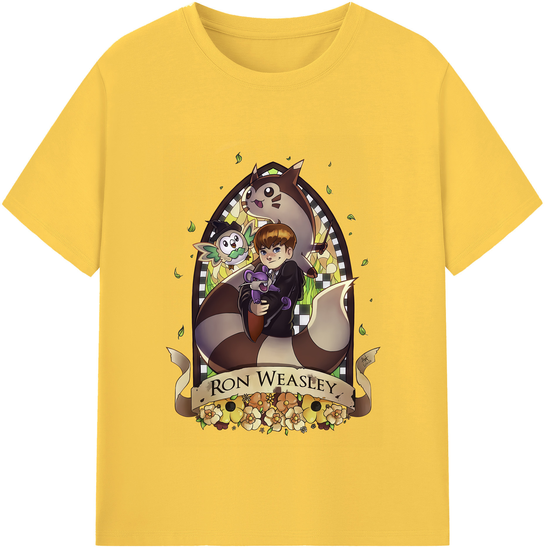 （画像用） Harry Potter ハリー・ポッターシリーズ 綿100％半袖Tシャツ（フロントプリント）