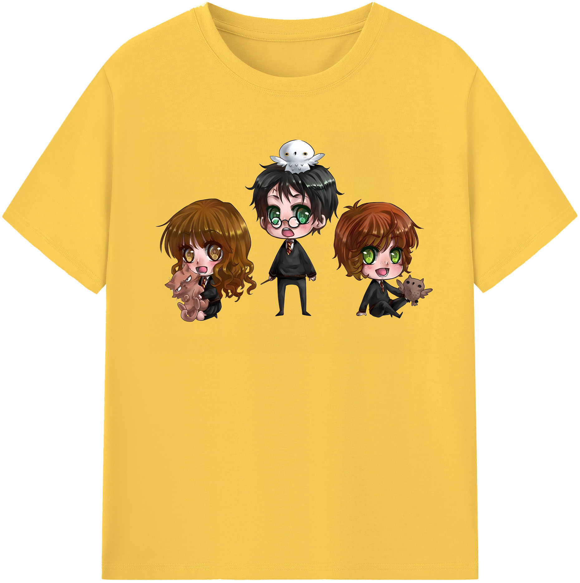 （画像用） Harry Potter ハリー・ポッターシリーズ 綿100％半袖Tシャツ（フロントプリント）