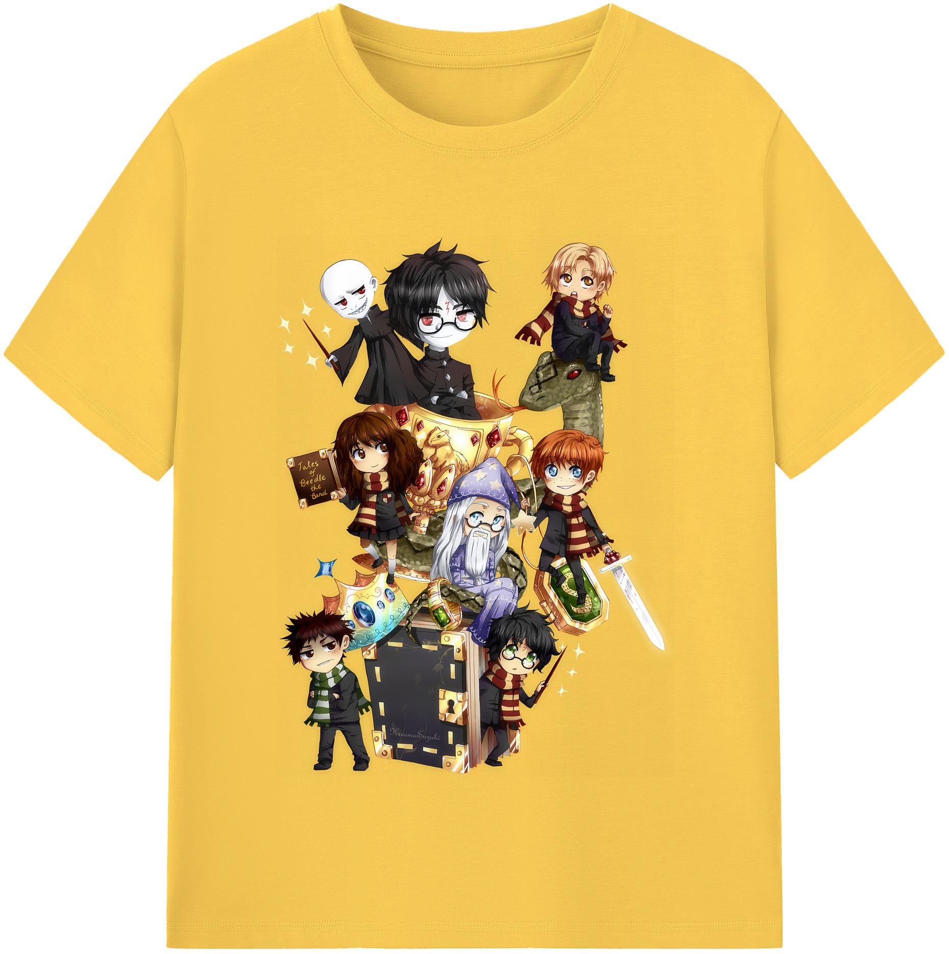 （画像用） Harry Potter ハリー・ポッターシリーズ 綿100％半袖Tシャツ（フロントプリント）
