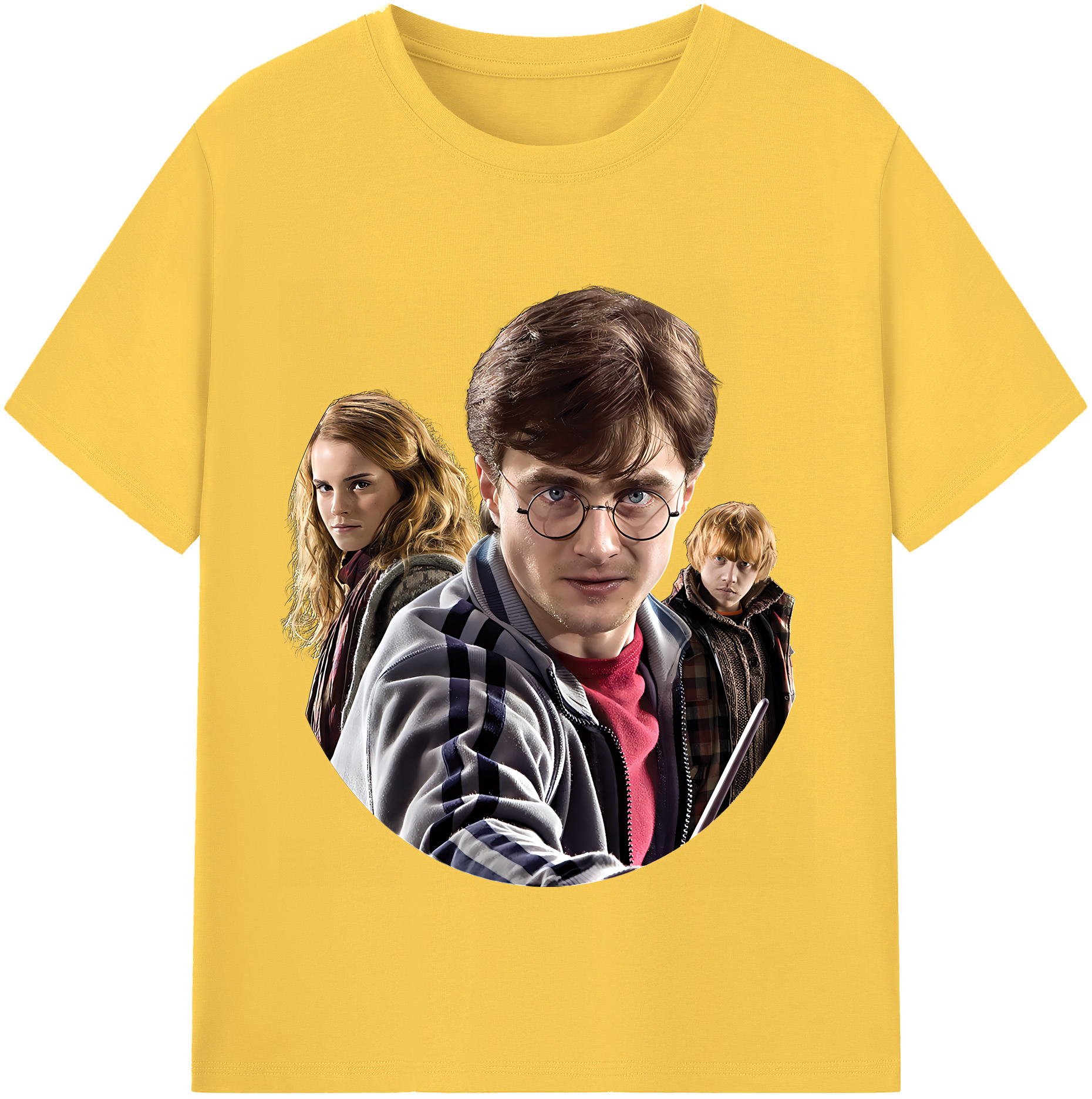 （画像用） Harry Potter ハリー・ポッターシリーズ 綿100％半袖Tシャツ（フロントプリント）