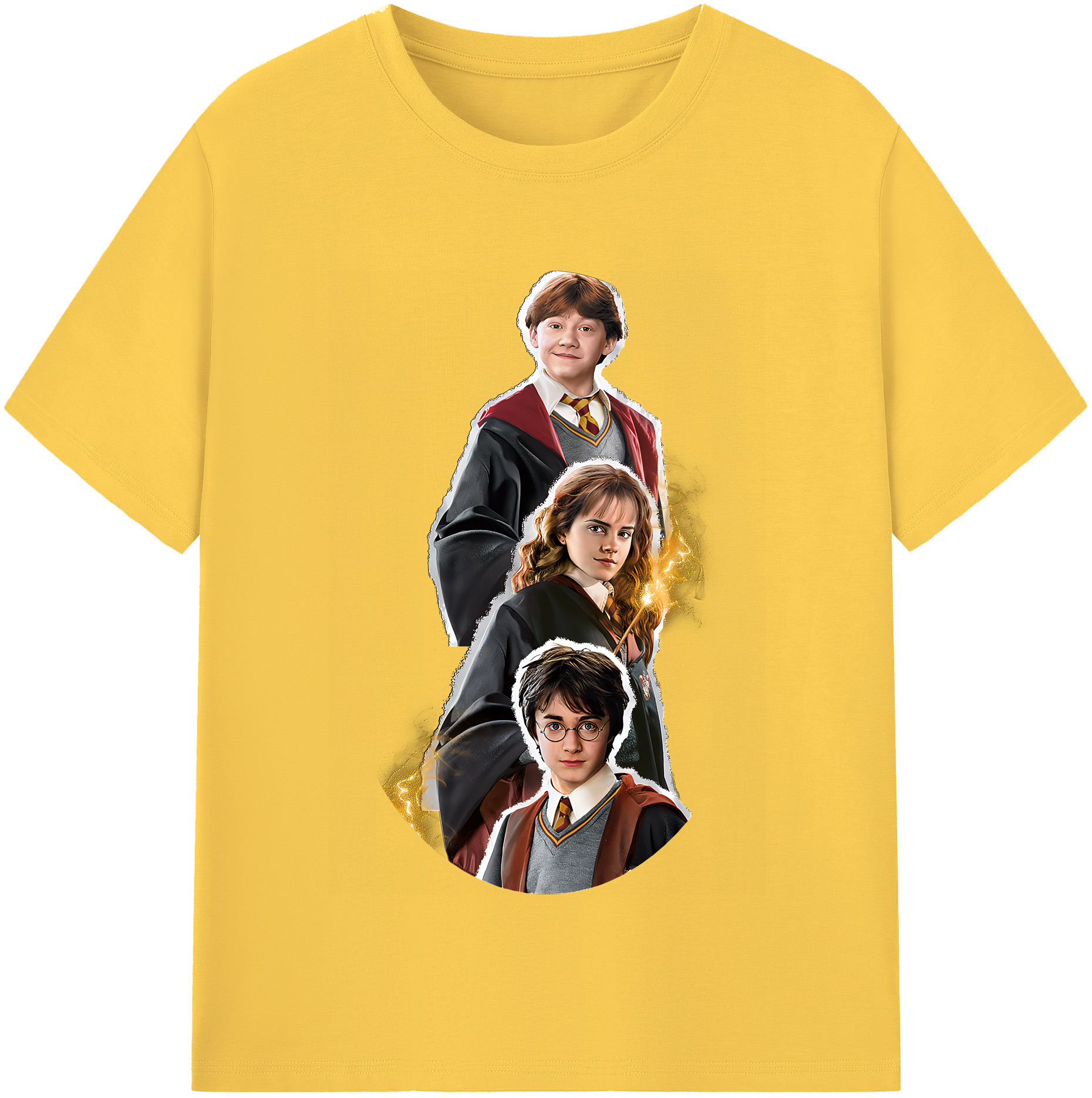 （画像用） Harry Potter ハリー・ポッターシリーズ 綿100％半袖Tシャツ（フロントプリント）
